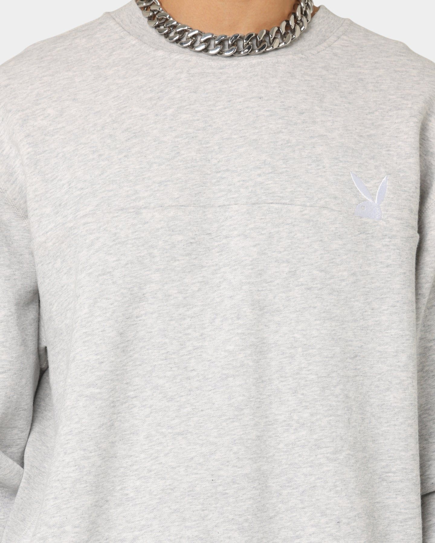 HUF X Playboy Rabbit Head Crew Grey Heather sold by Culture Kings product image thumbnail 3