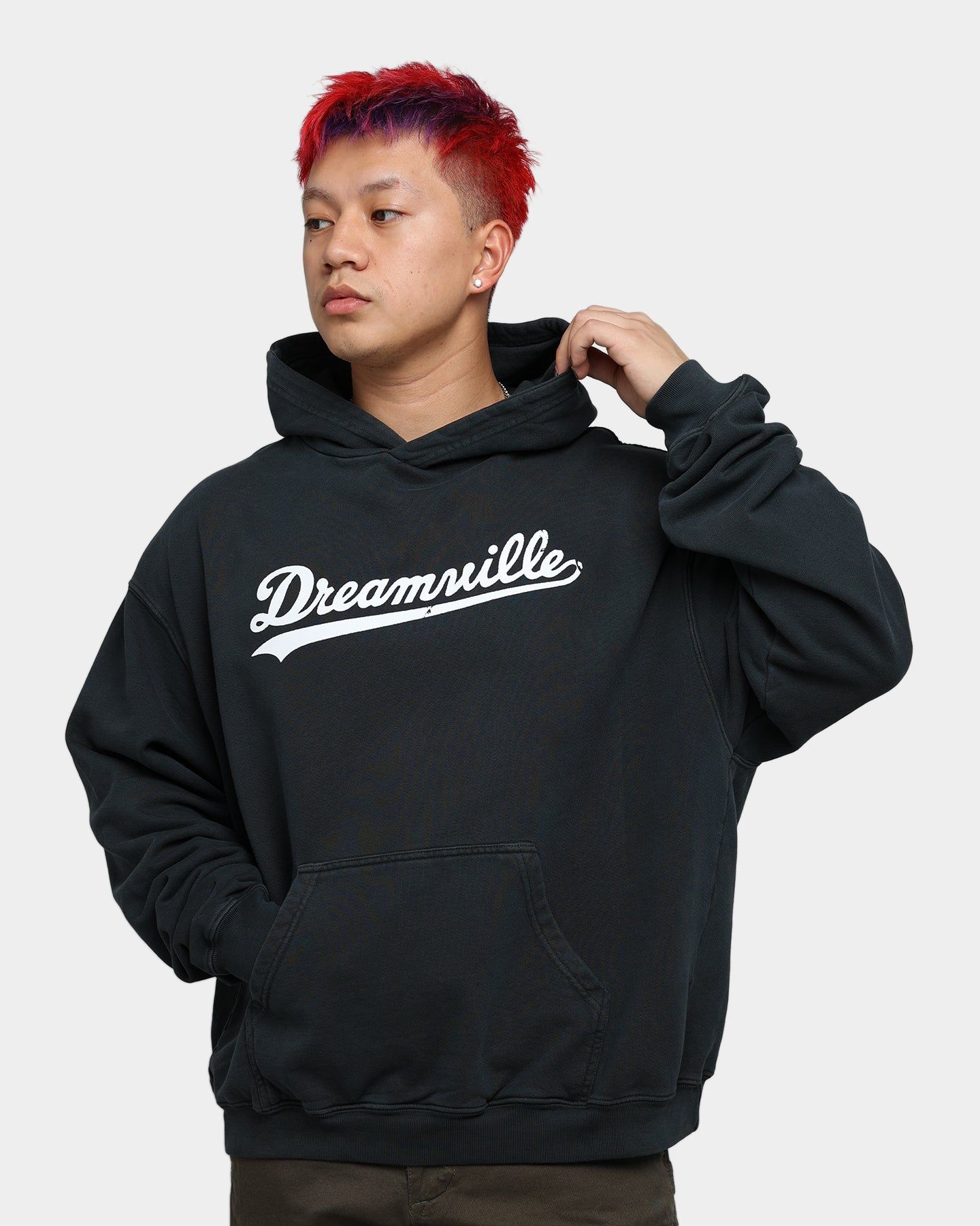 Dreamville Dreamville Logo Vintage Hoodie Washed Black sold by Culture Kings product image thumbnail 2