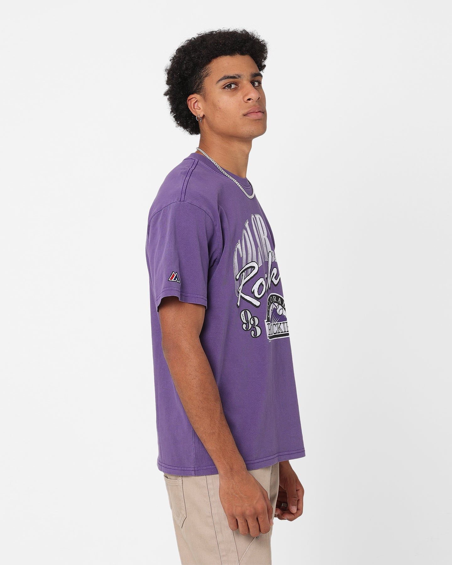 Majestic Athletic Colorado Rockies Script Arch T-Shirt Faded Purple sold by Culture Kings product image thumbnail 5