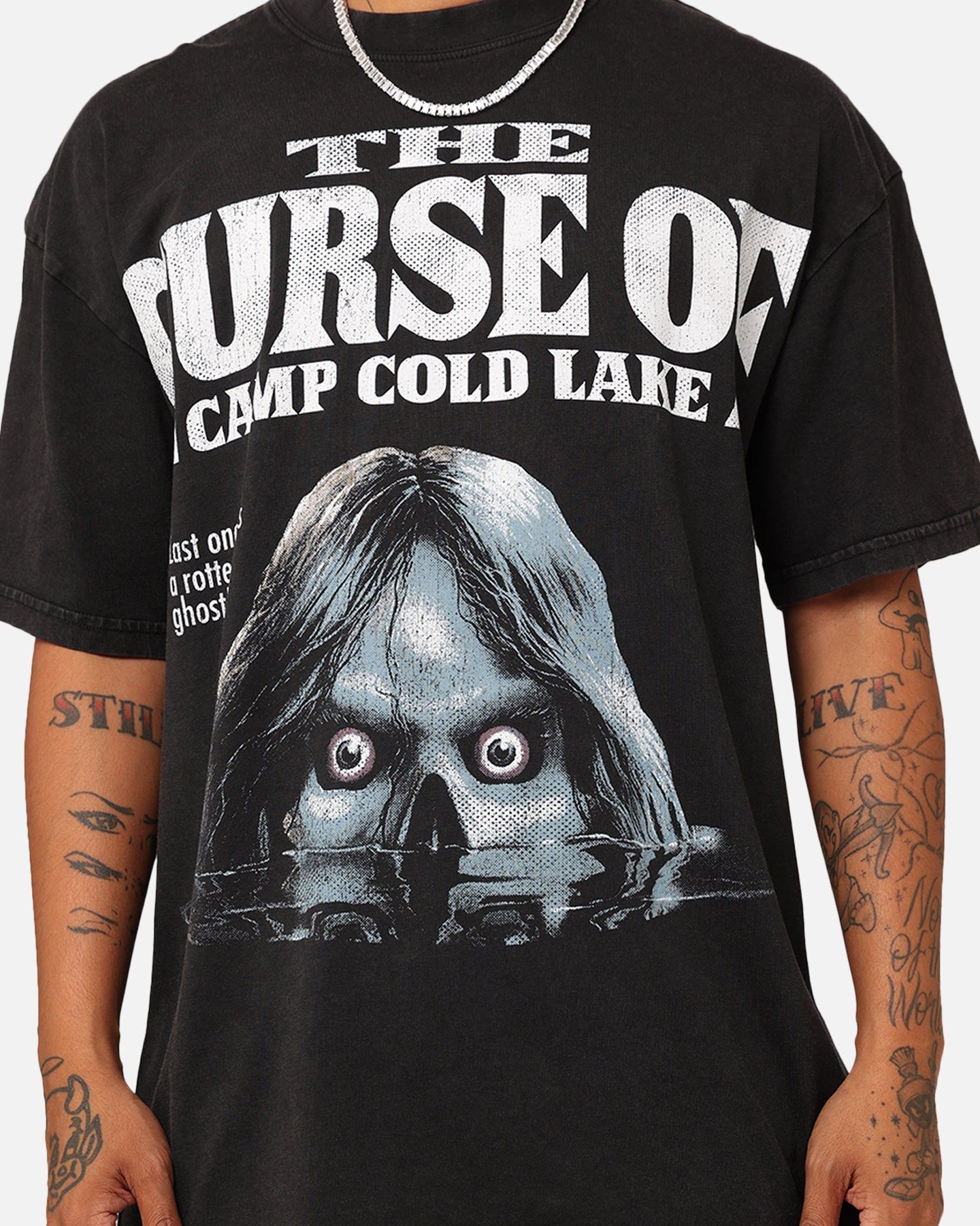 American Thrift X Goosebumps Cold Lake Vintage T-Shirt Black Wash sold by Culture Kings product image thumbnail 4
