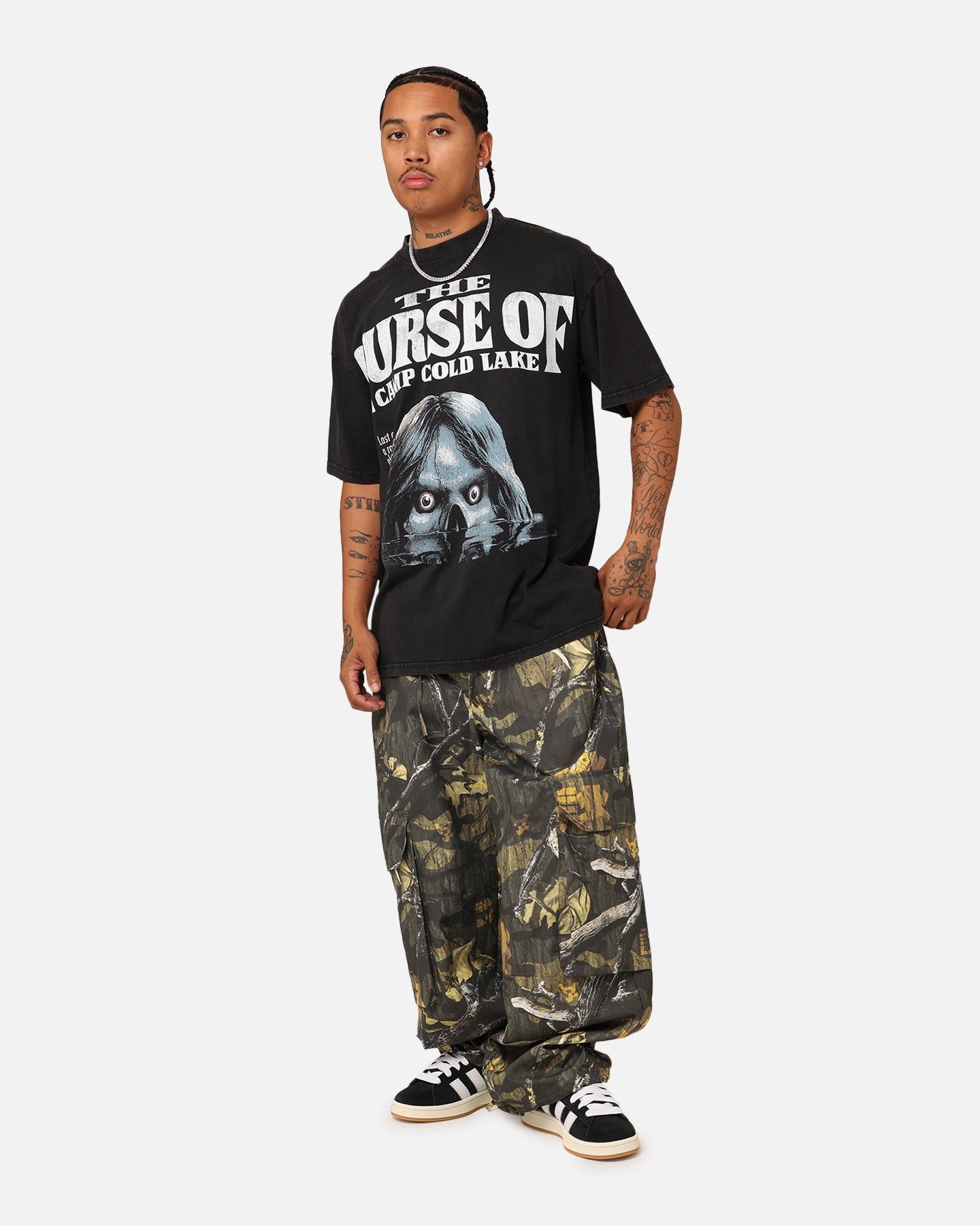 American Thrift X Goosebumps Cold Lake Vintage T-Shirt Black Wash sold by Culture Kings product image thumbnail 3