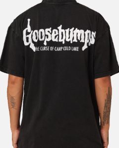 American Thrift X Goosebumps Cold Lake Vintage T-Shirt Black Wash sold by Culture Kings