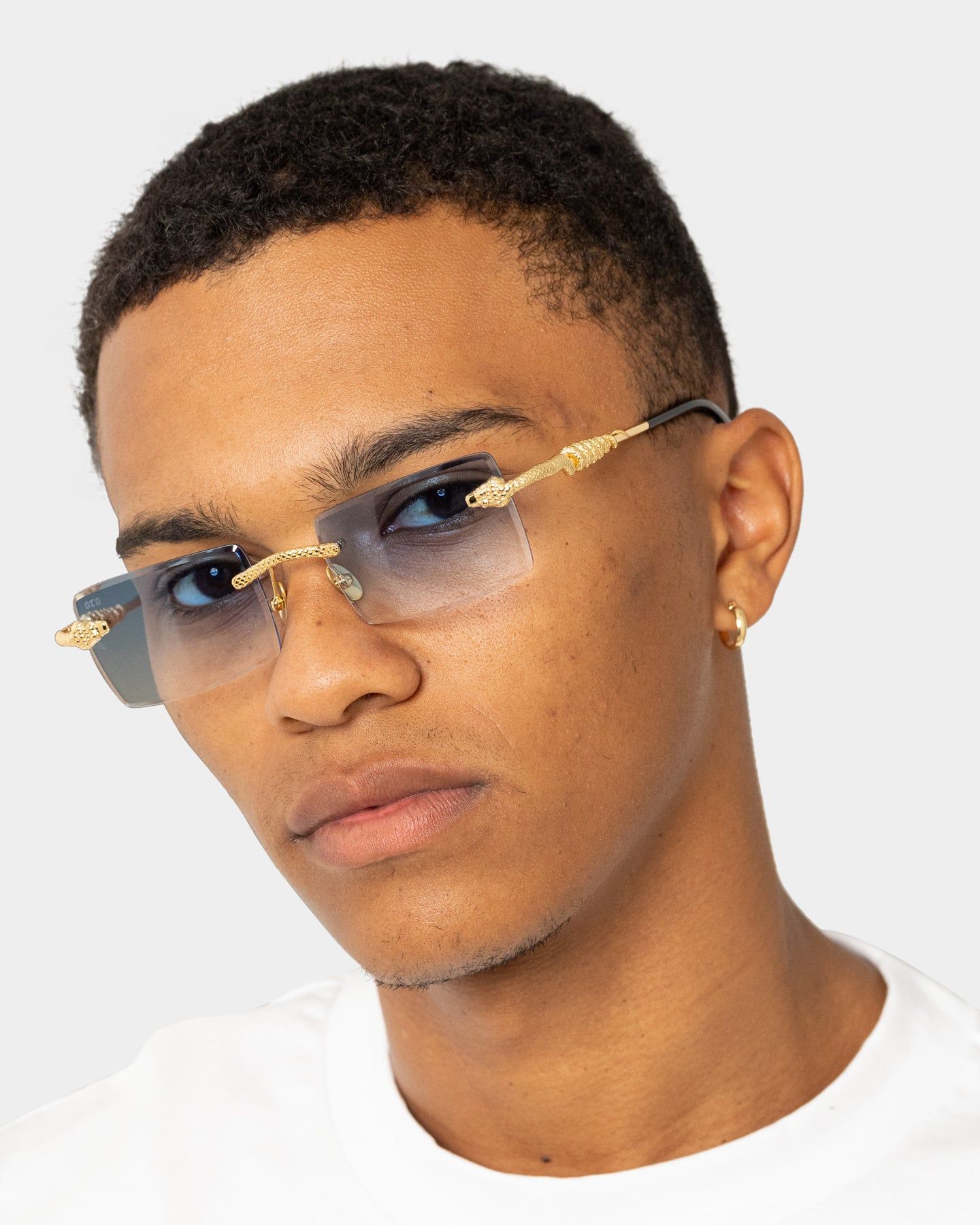 James Oro Blue Tint Serpent Authentic Sunglasses Gold/Blue sold by Culture Kings