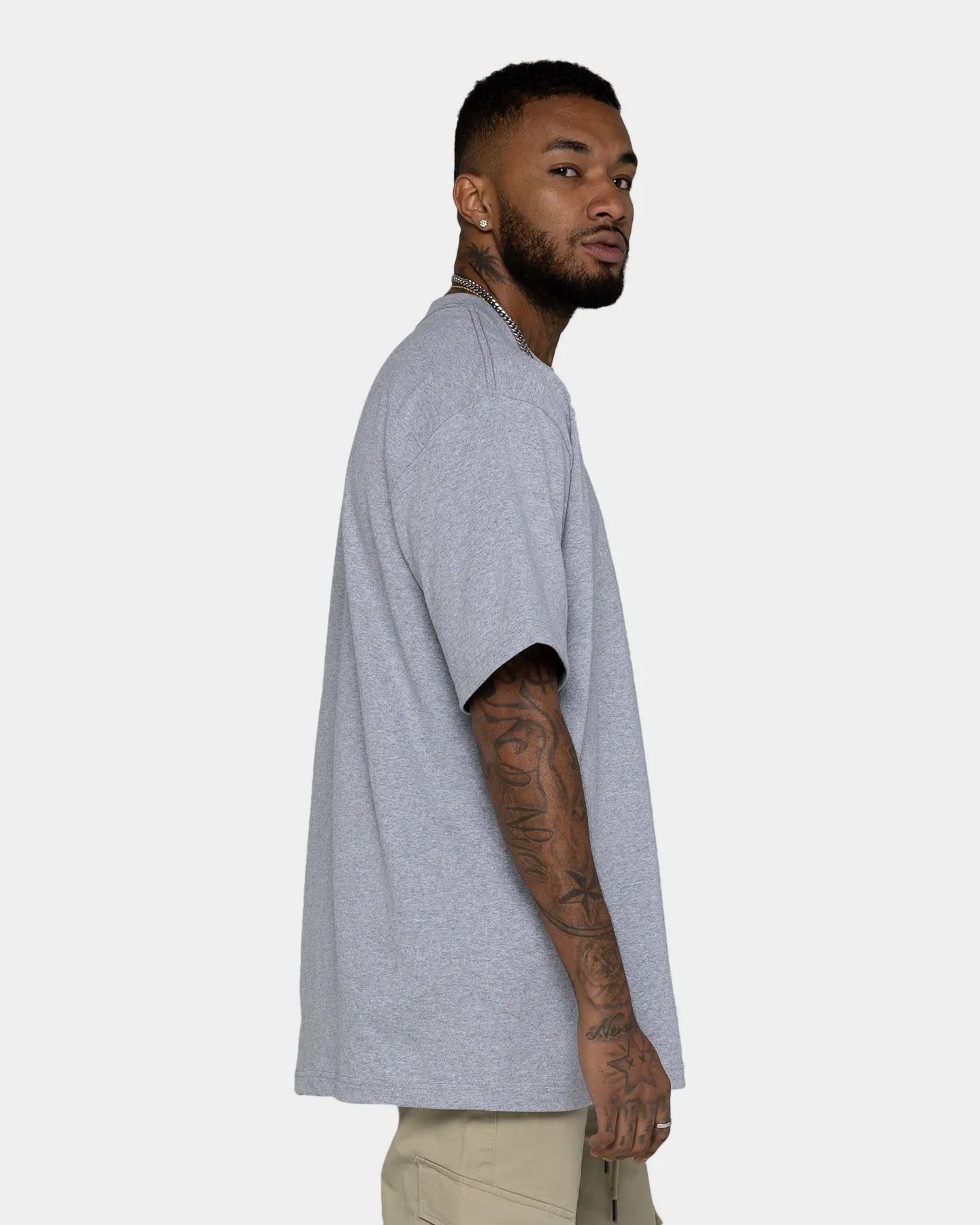 Shaka Wear Max Heavyweight Short Sleeve T-Shirt Heather Grey sold by Culture Kings product image thumbnail 4
