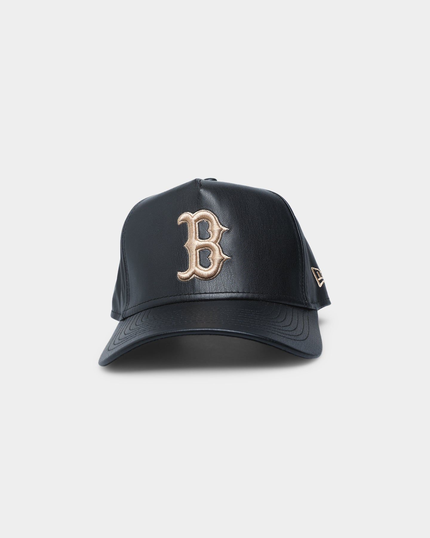 New Era Boston Red Sox "Black Tan PU Leather" 9FORTY K-Frame Snapback Black/Tan sold by Culture Kings