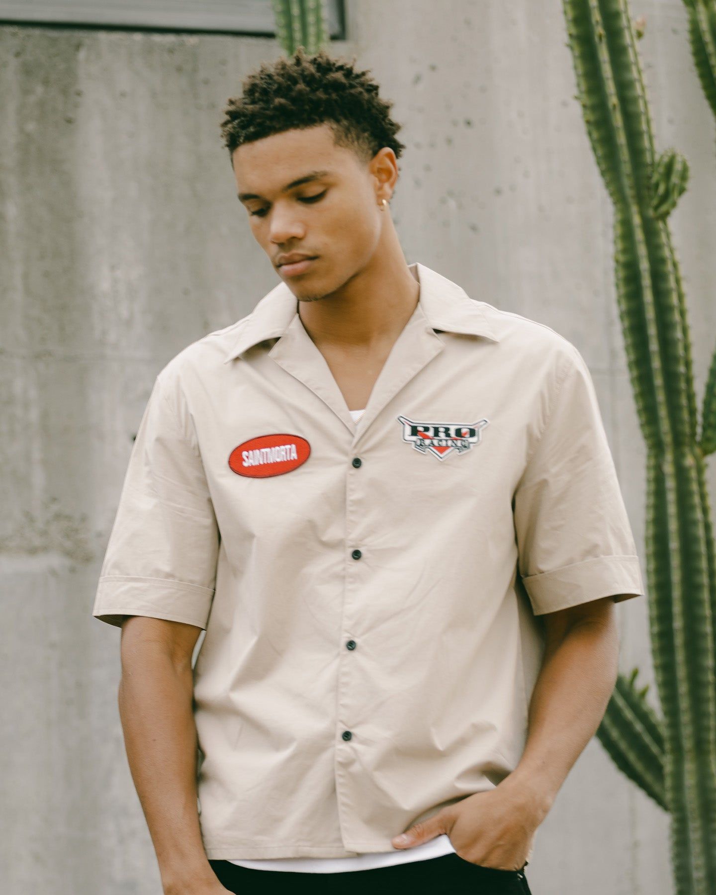 Saint Morta Pro Racing Mechanic Shirt Stone sold by Culture Kings