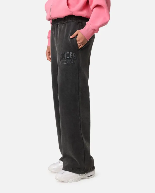 Loiter College Dropout Trackpants Washed Black sold by Culture Kings