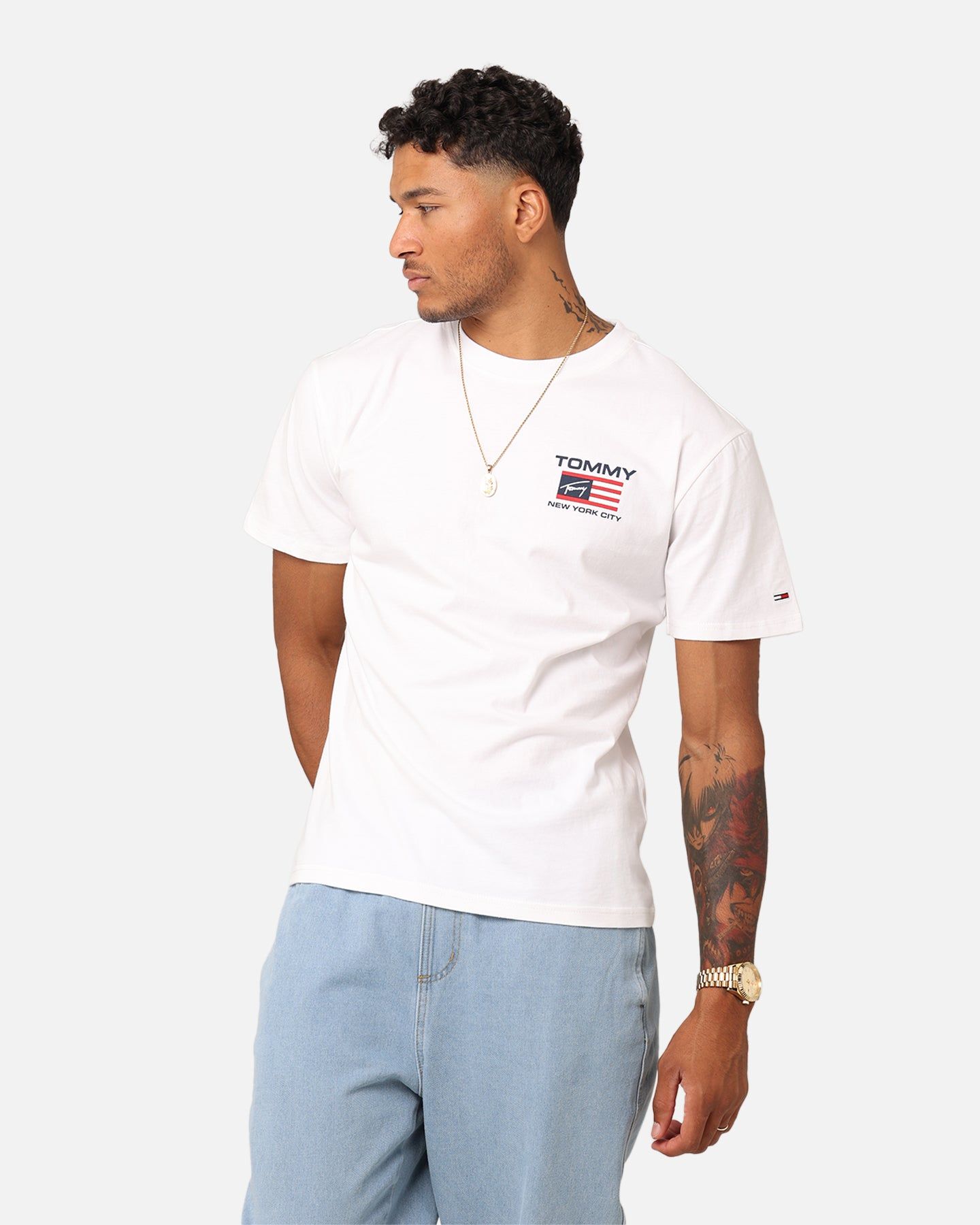 Tommy Jeans Classic Athletic Flag T-Shirt White sold by Culture Kings product image thumbnail 2