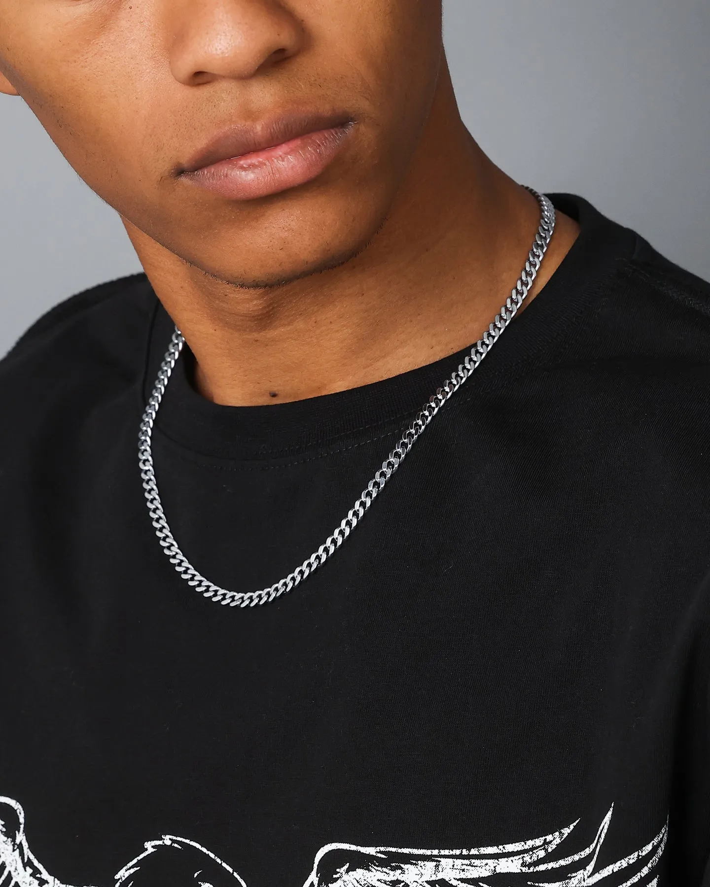 Saint Morta 5mm Cuban Chain White Gold sold by Culture Kings product image thumbnail 3