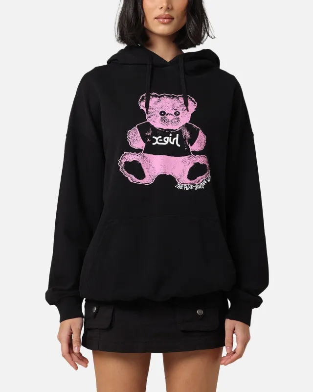 X-Girl Women's Teddy Oversized Hoodie Black sold by Culture Kings