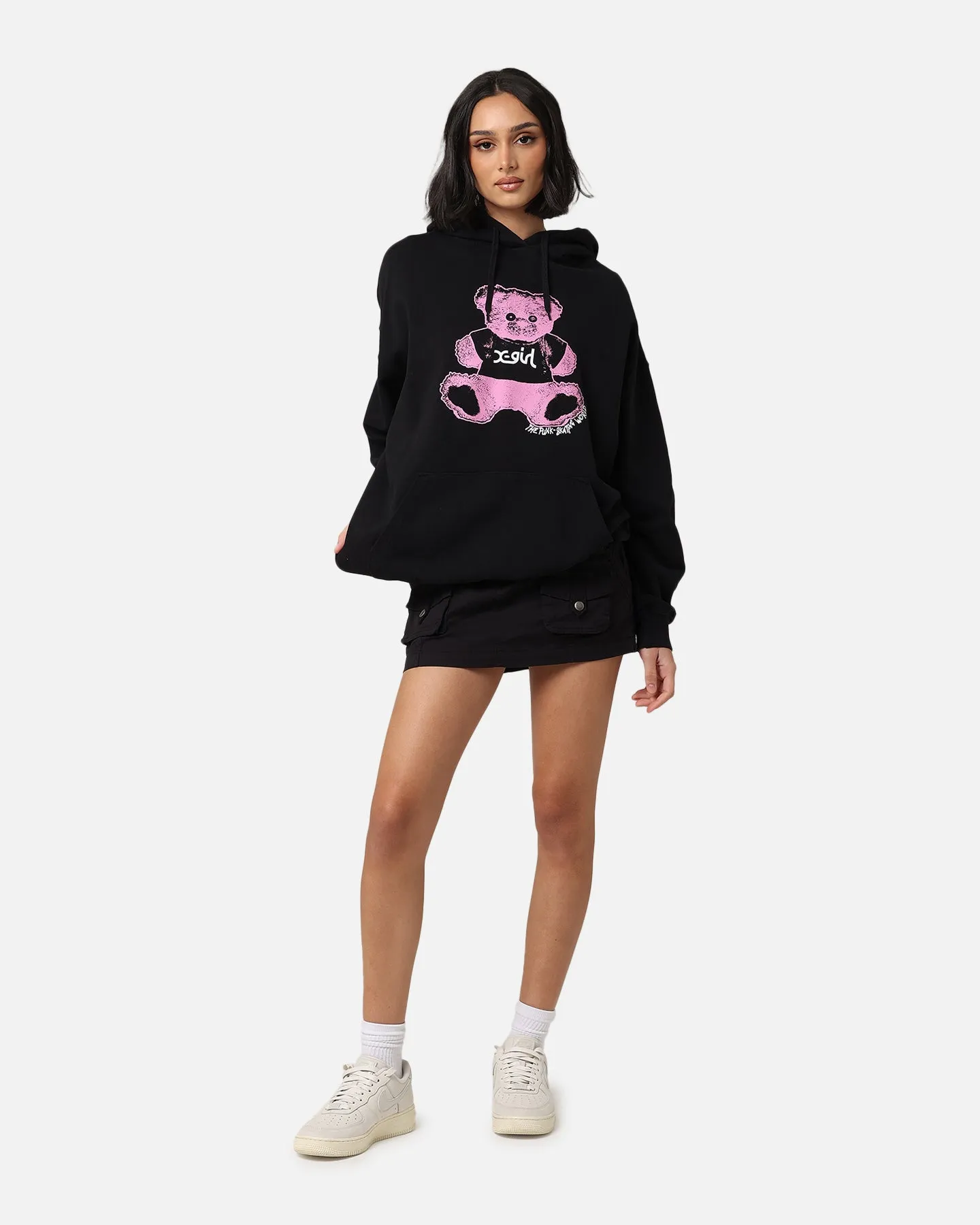 X-Girl Women's Teddy Oversized Hoodie Black sold by Culture Kings product image thumbnail 2