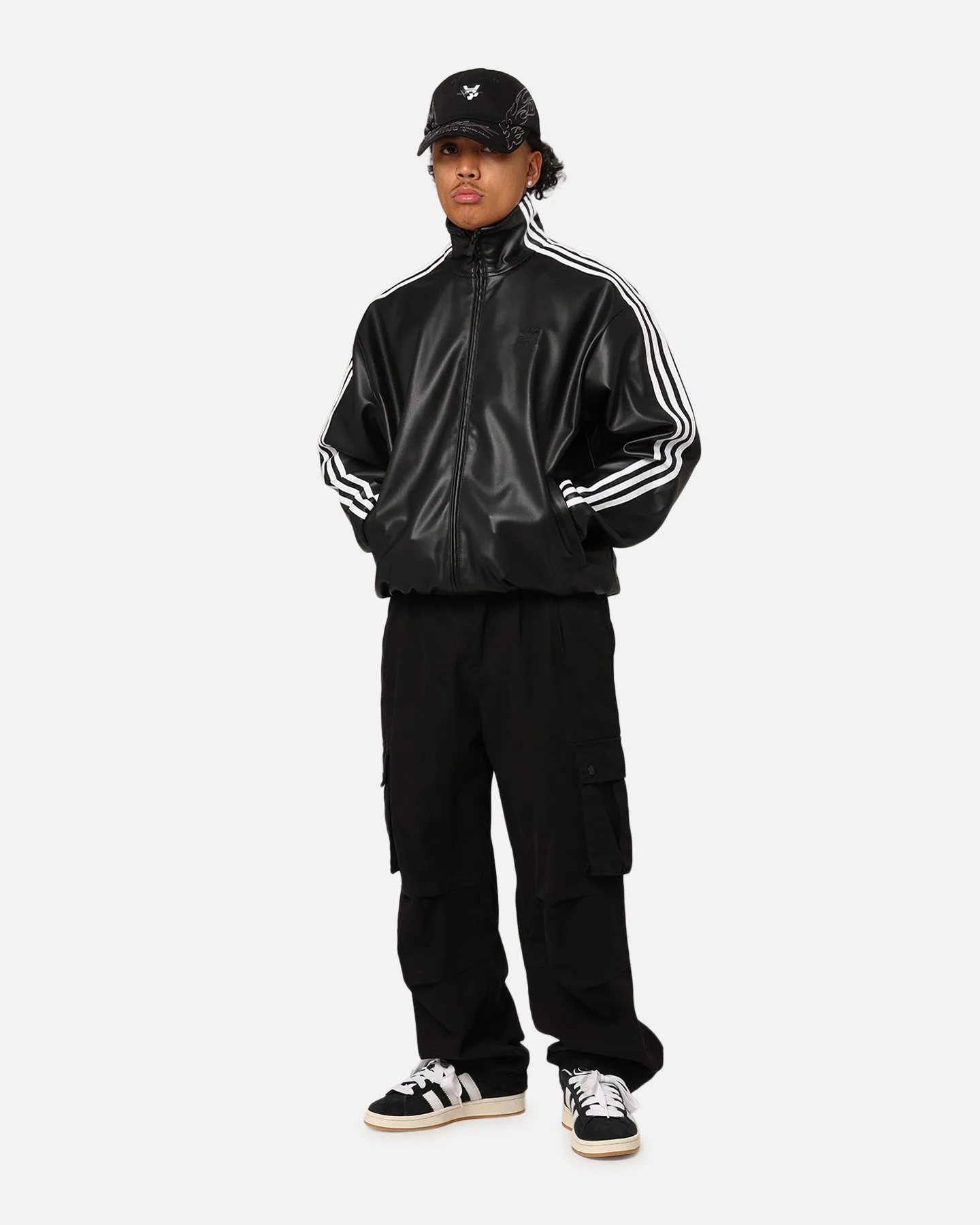 Adidas Faux Leather Adicolour 3-Stripes Loose Firebird Tracksuit 