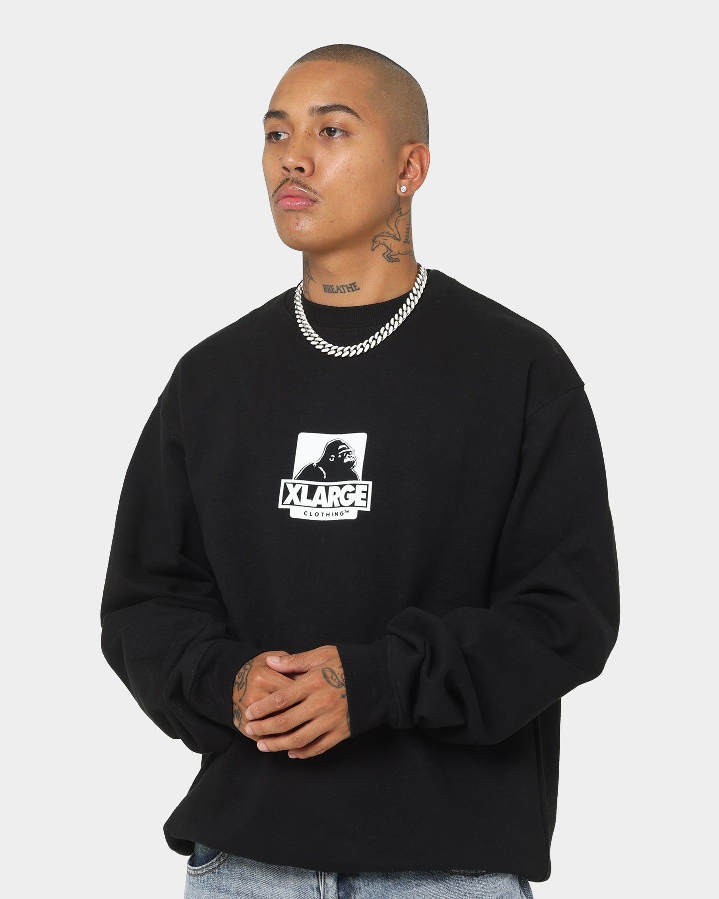 XLARGE 91 Crewneck Black/White sold by Culture Kings