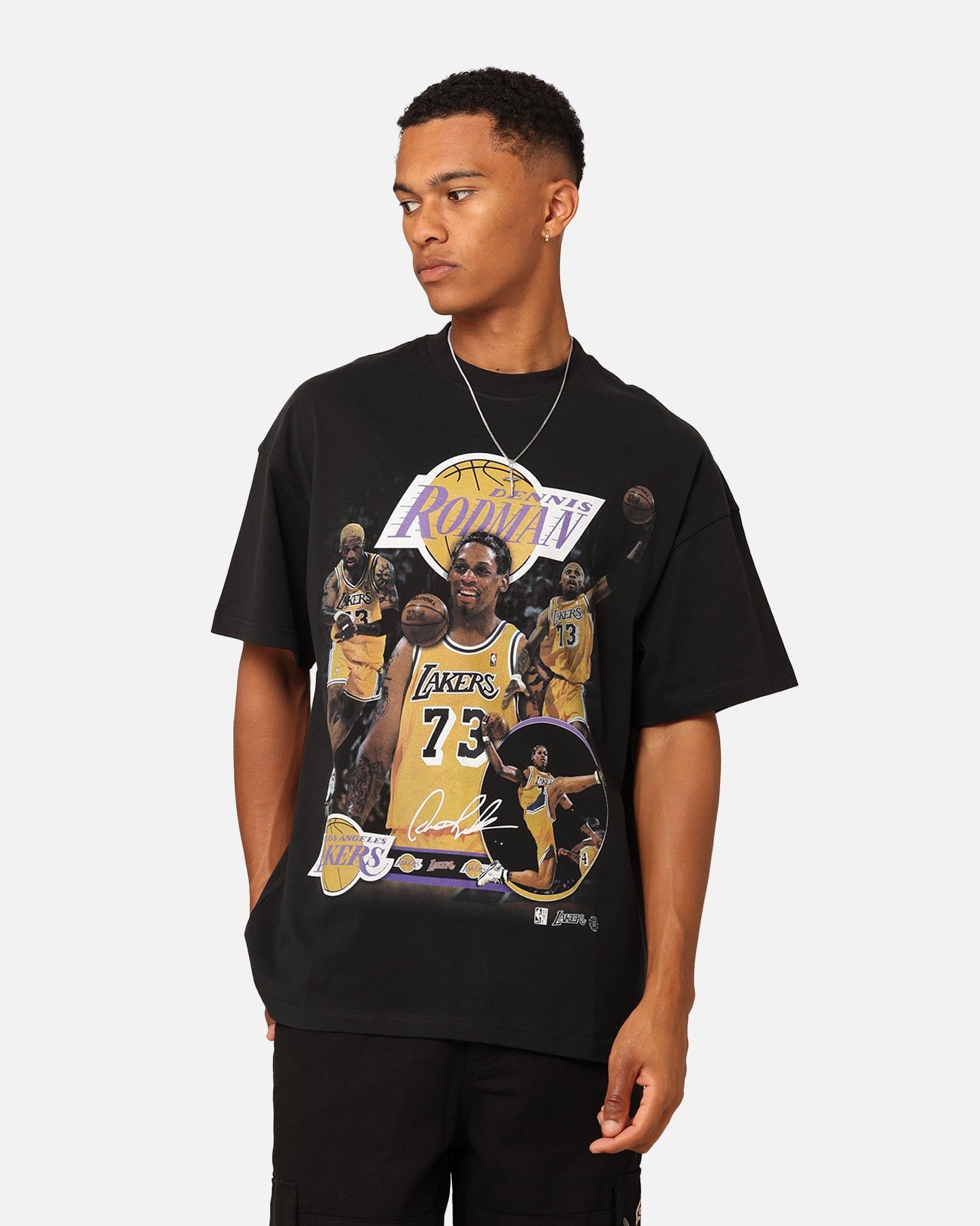 Mitchell & Ness Los Angeles Lakers Dennis Rodman Player T-Shirt Black sold by Culture Kings