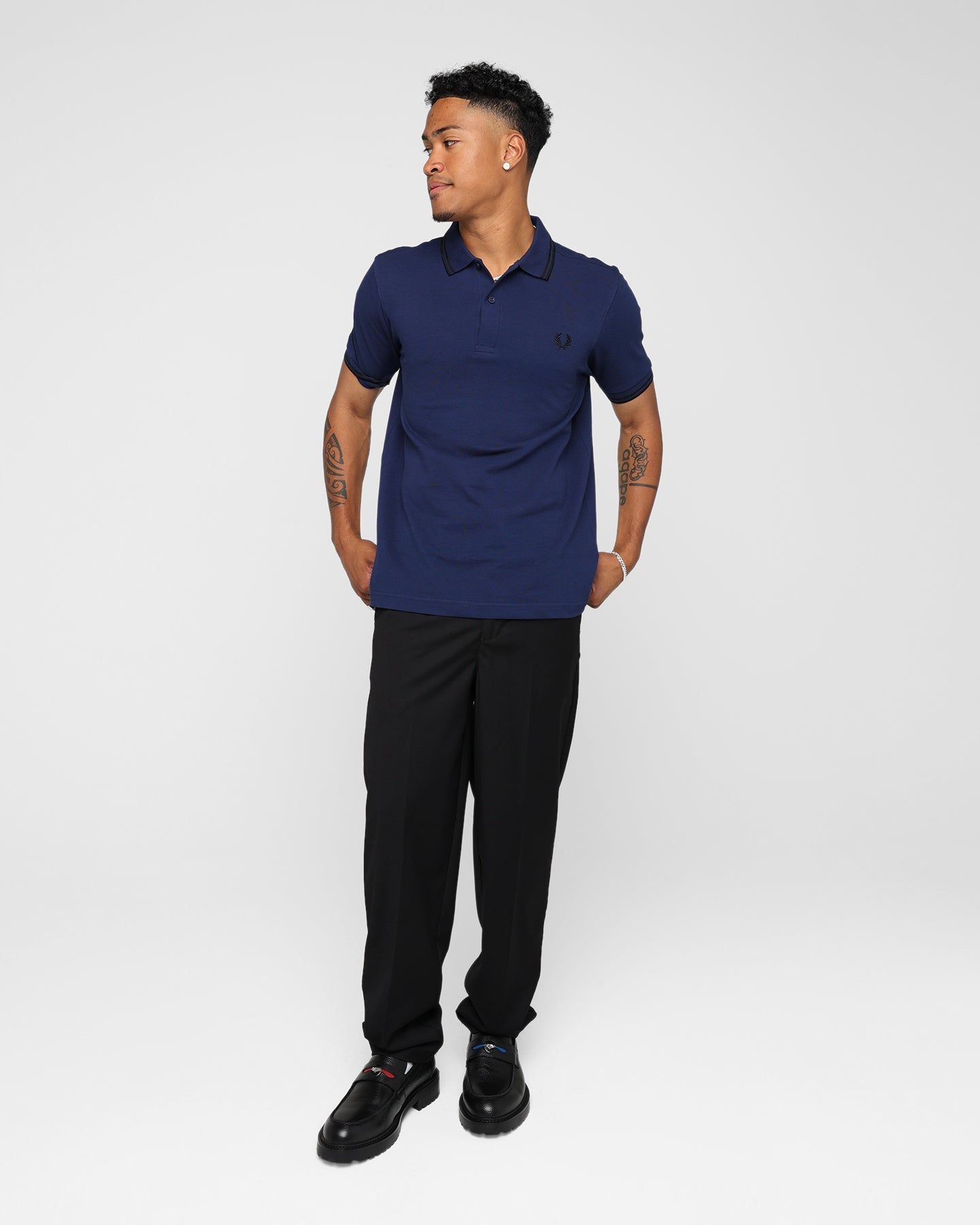 Fred Perry Twin Tipped Polo Shirt French Navy/Black sold by Culture Kings product image thumbnail 2