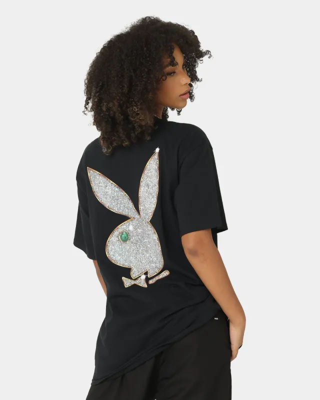 HUF X Playboy VVS Logo T-Shirt Black sold by Culture Kings