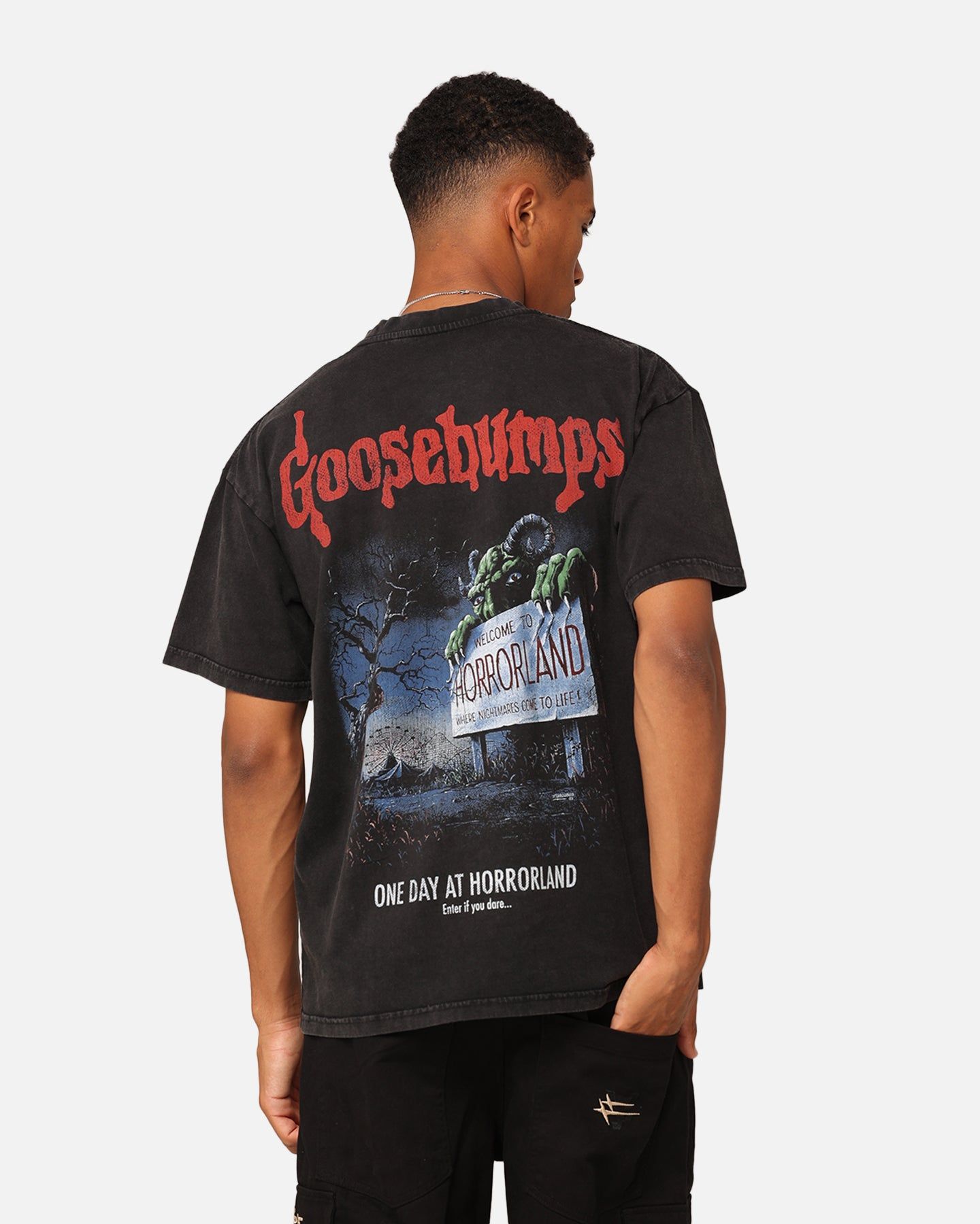 American Thrift X Goosebumps Horror Land Vintage T-Shirt Black Wash sold by Culture Kings product image thumbnail 2