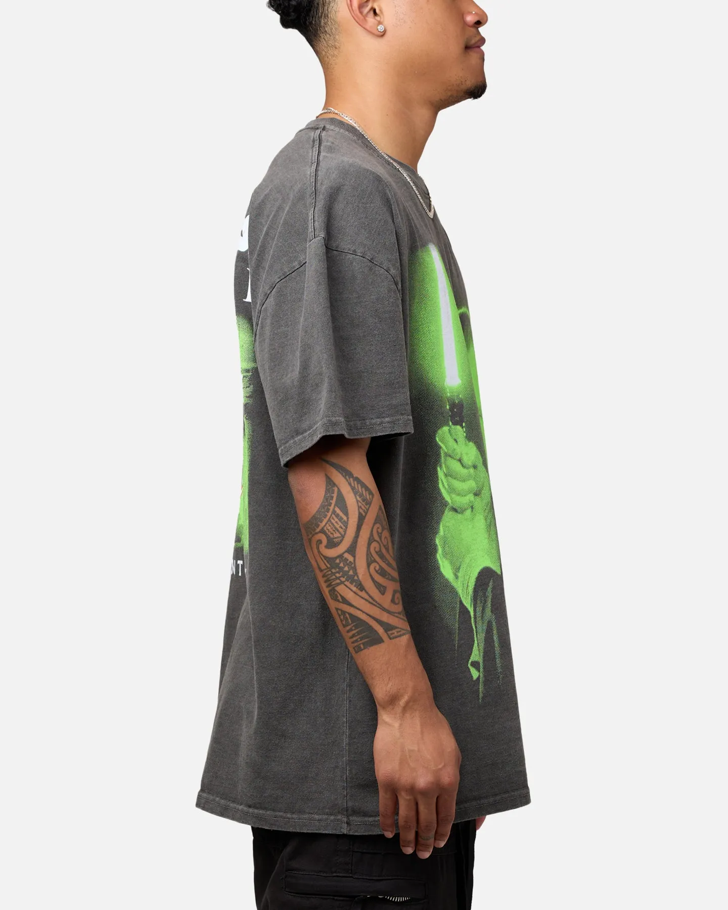 Star Wars Qui Gon Jinn Heavyweight T-Shirt Black Wash sold by Culture Kings product image thumbnail 4