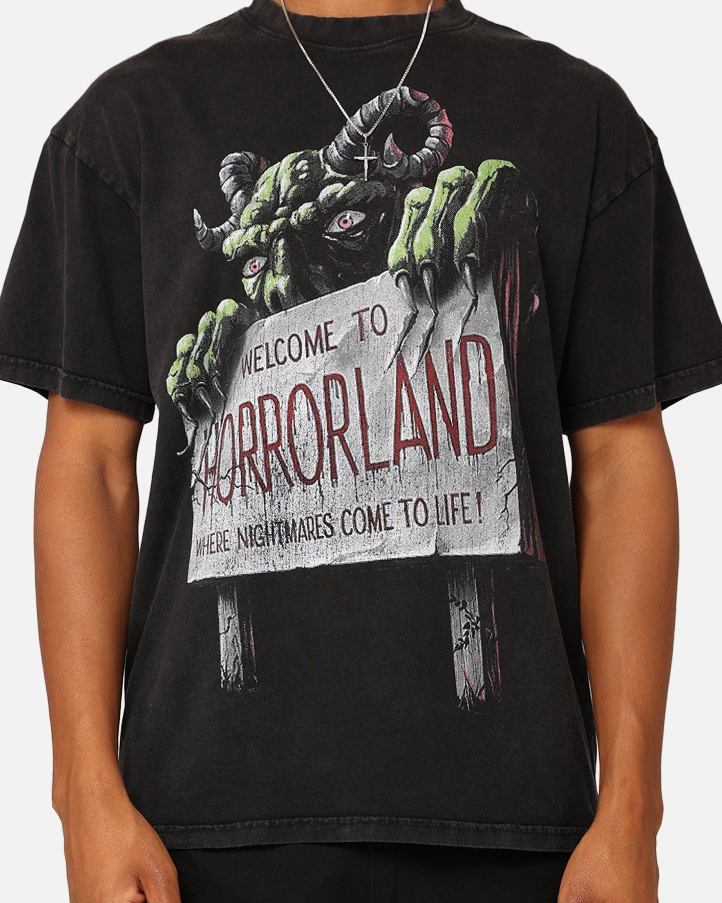 American Thrift X Goosebumps Horror Land Vintage T-Shirt Black Wash sold by Culture Kings product image thumbnail 4