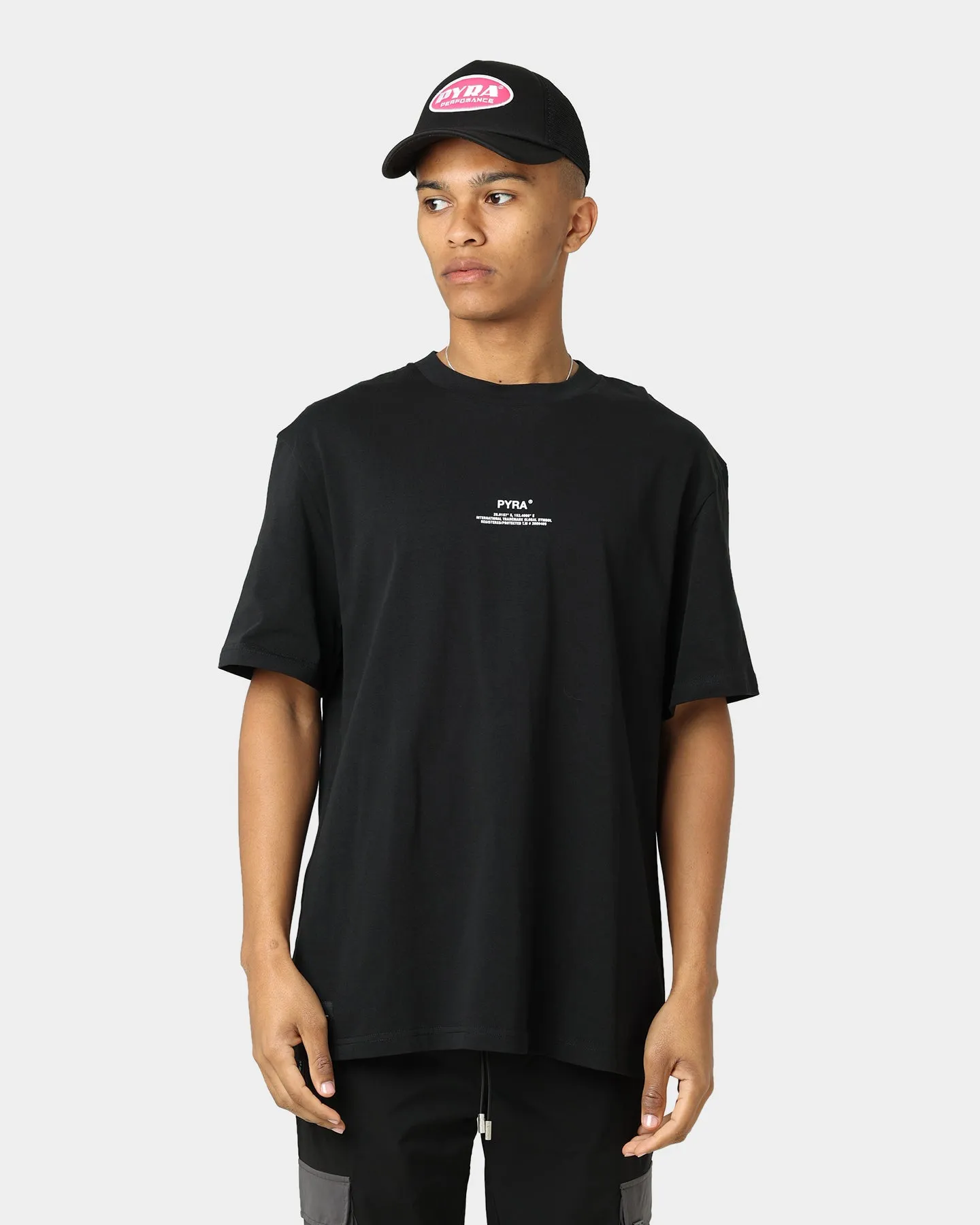 Pyra Stacked Logo T-Shirt Black/White sold by Culture Kings
