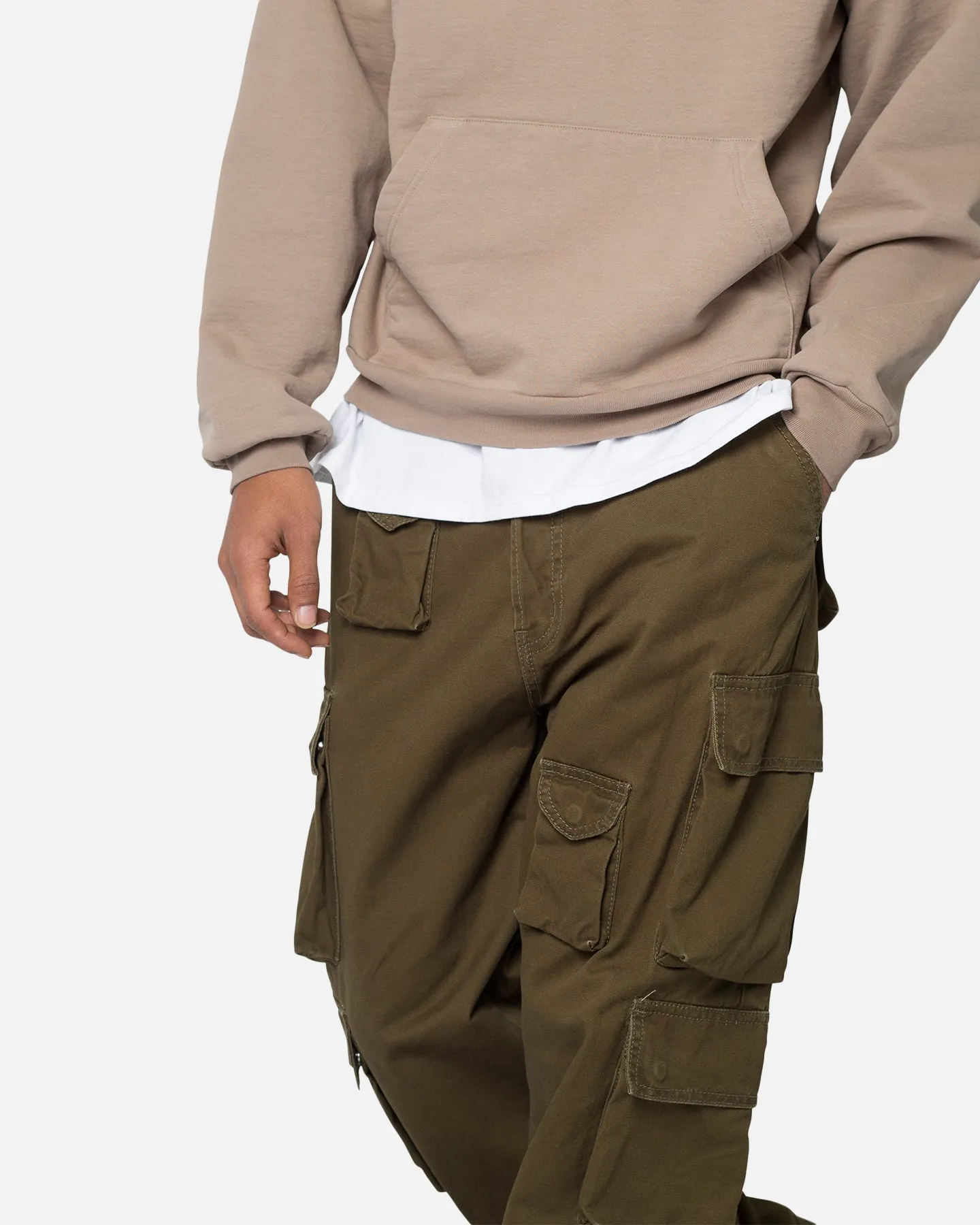 MNML Baggy Cargo Pants Washed Olive sold by Culture Kings product image thumbnail 5