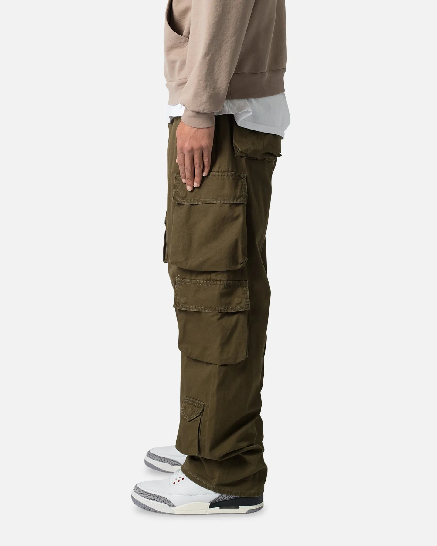 MNML Baggy Cargo Pants Washed Olive sold by Culture Kings product image thumbnail 3