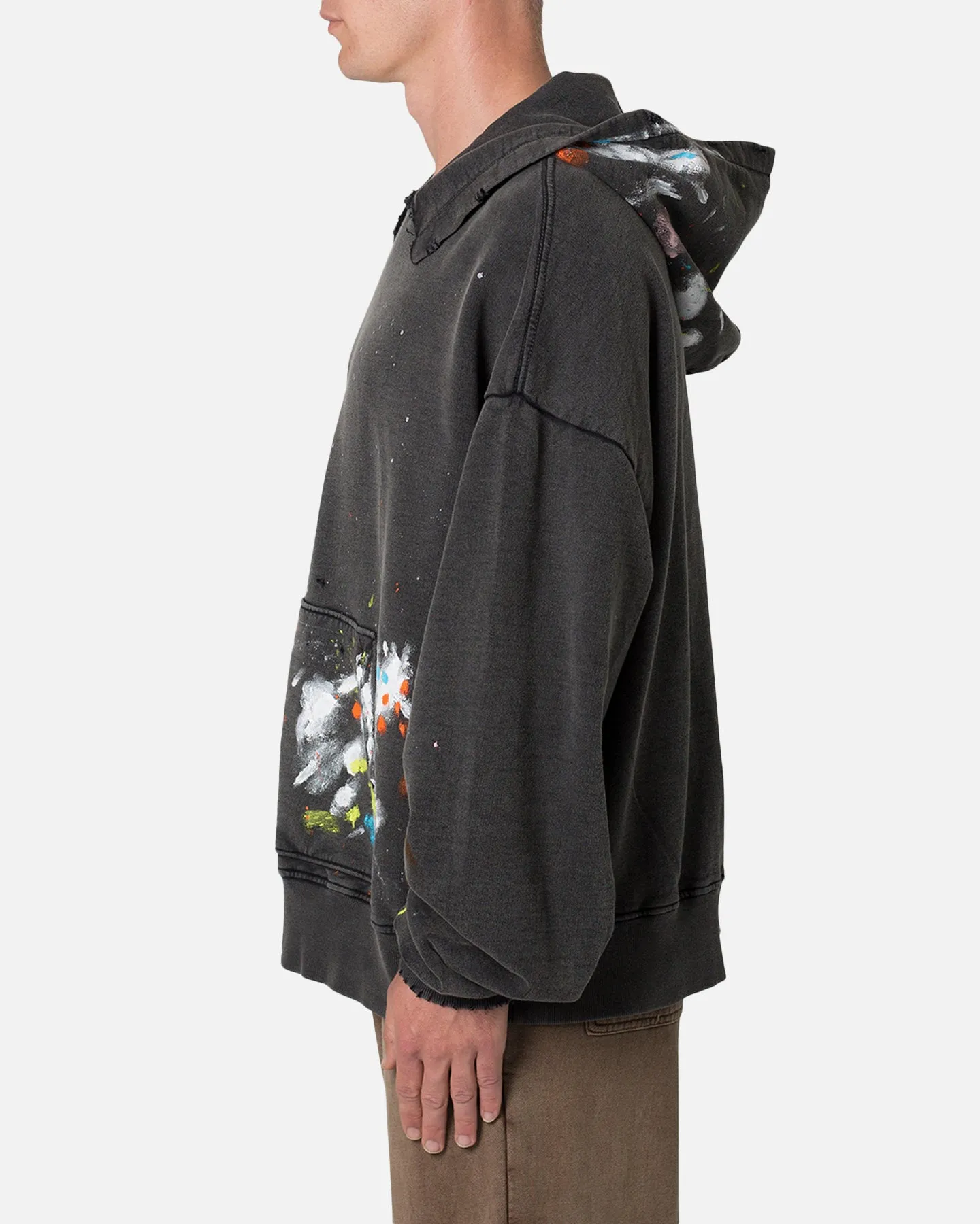 MNML Destroyed Painter Hoodie Vintage Black sold by Culture Kings product image thumbnail 3