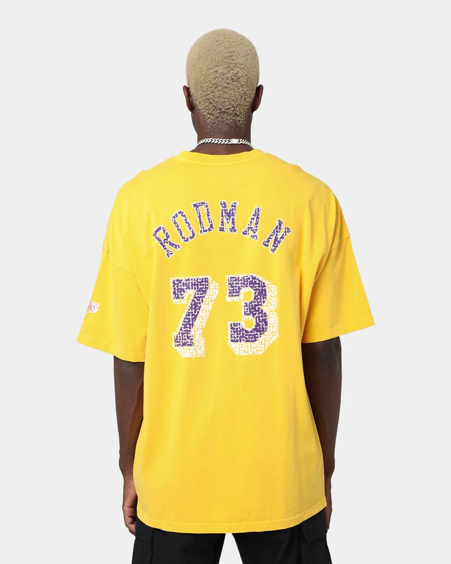 Mitchell & Ness Los Angeles Lakers Dennis Rodman #34 N&N Oversized T-Shirt Faded Yellow sold by Culture Kings product image thumbnail 4