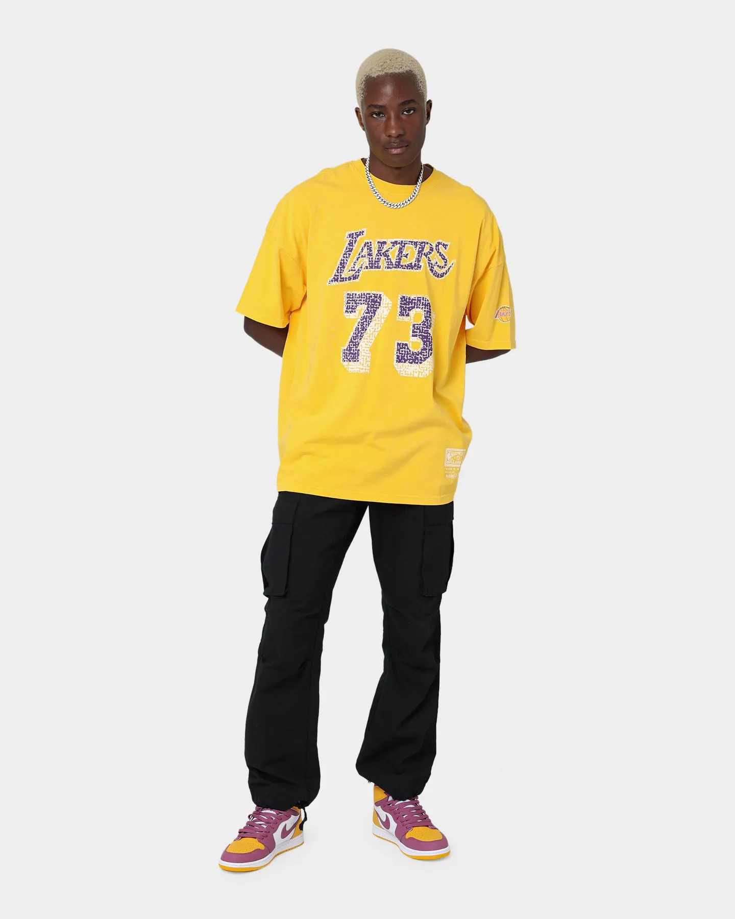 Mitchell & Ness Los Angeles Lakers Dennis Rodman #34 N&N Oversized T-Shirt Faded Yellow sold by Culture Kings product image thumbnail 2