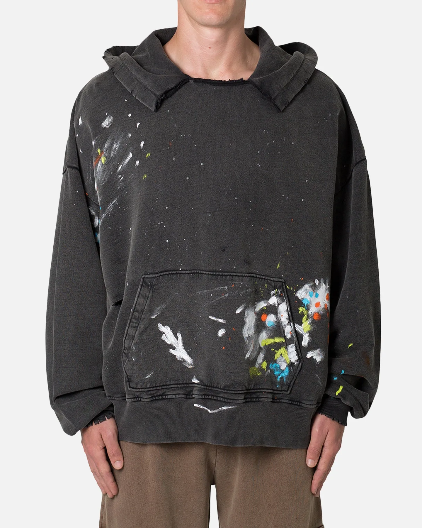 MNML Destroyed Painter Hoodie Vintage Black sold by Culture Kings