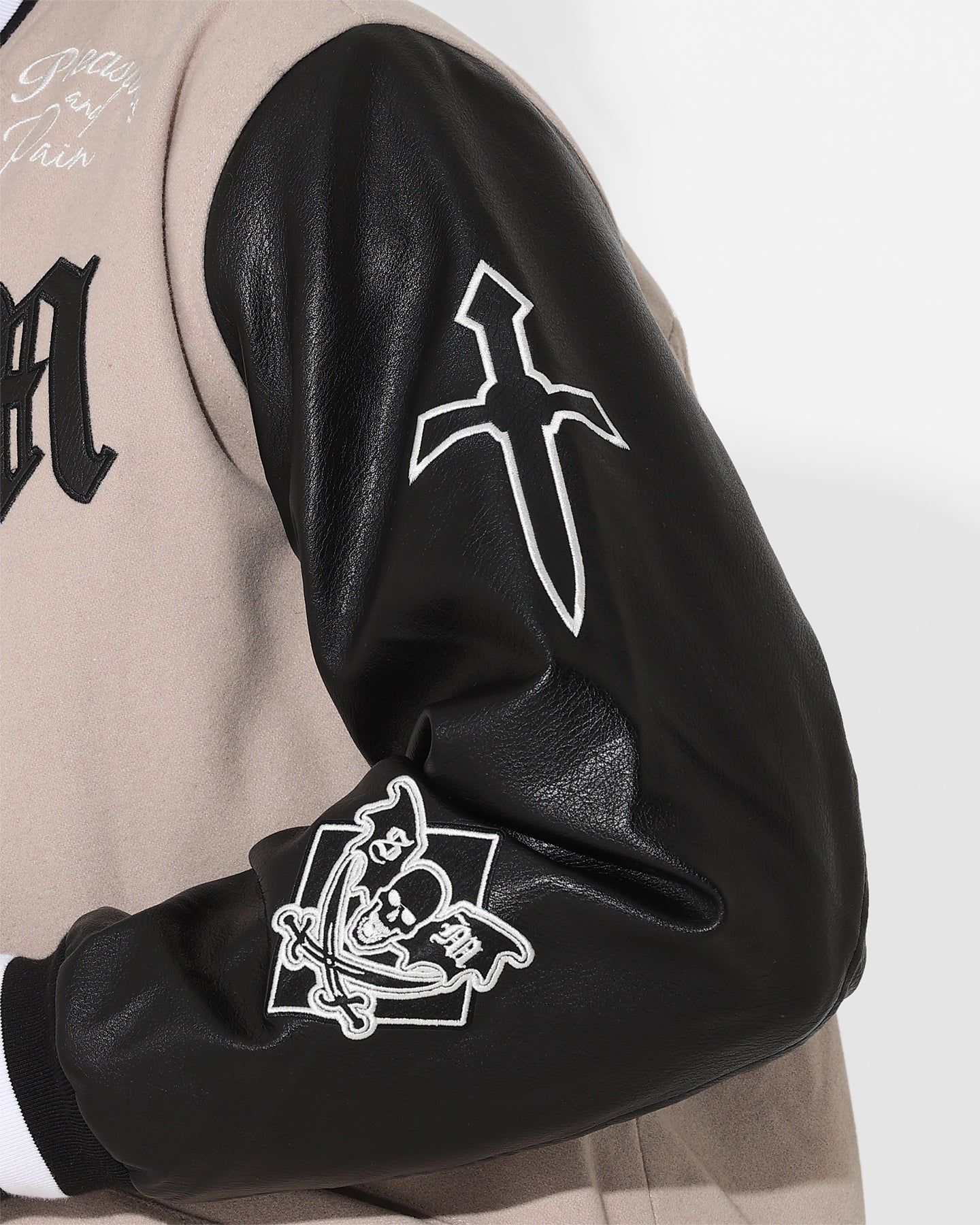Saint Morta Graveyard Varsity Jacket Stone/Black sold by Culture Kings product image thumbnail 13