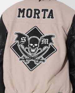 Saint Morta Graveyard Varsity Jacket Stone/Black sold by Culture Kings