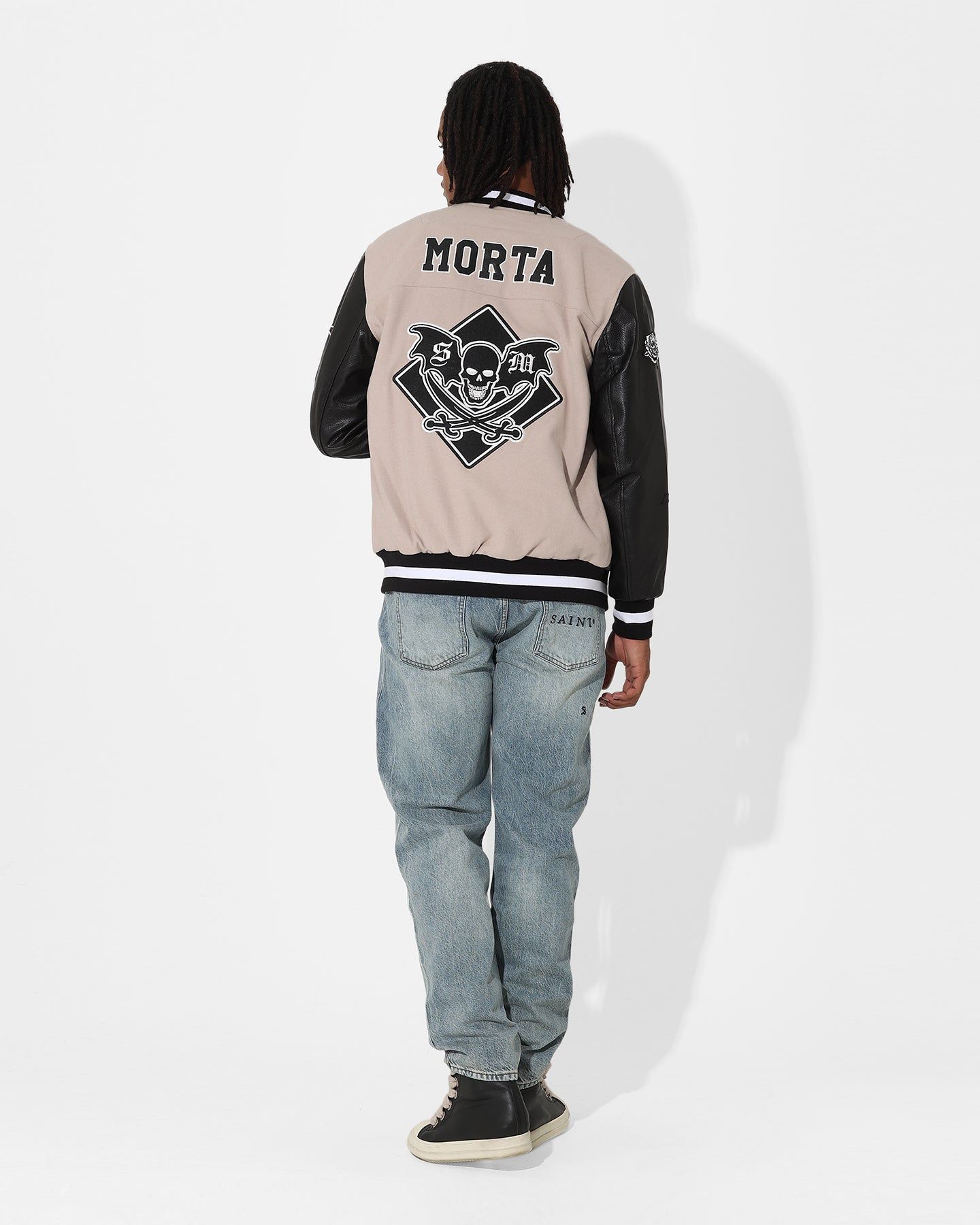 Saint Morta Graveyard Varsity Jacket Stone/Black sold by Culture Kings product image thumbnail 11