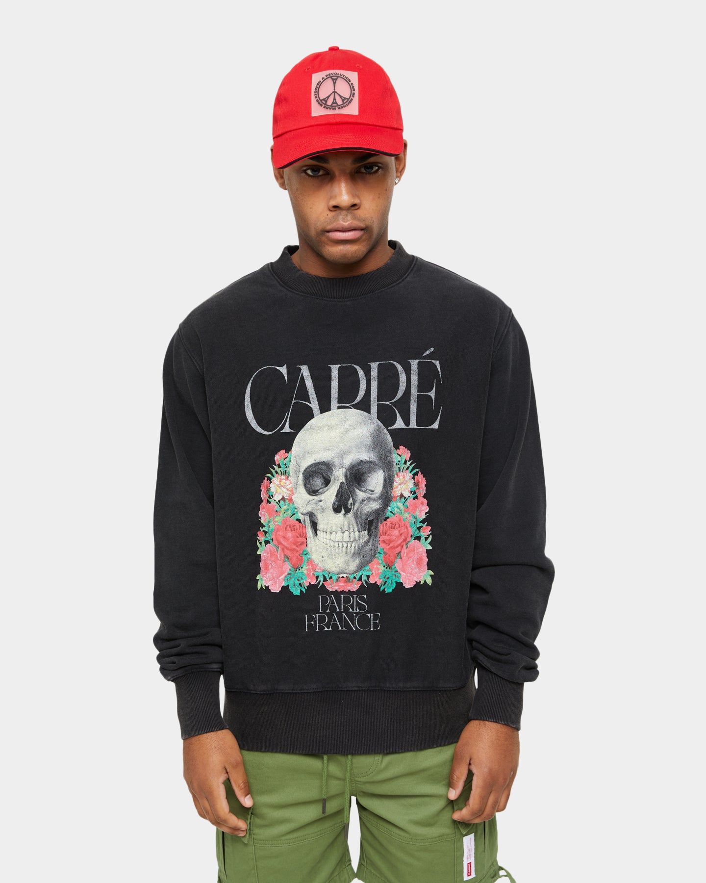 Carre Skull & Rose Vintage Crewneck Washed Black sold by Culture Kings product image thumbnail 3
