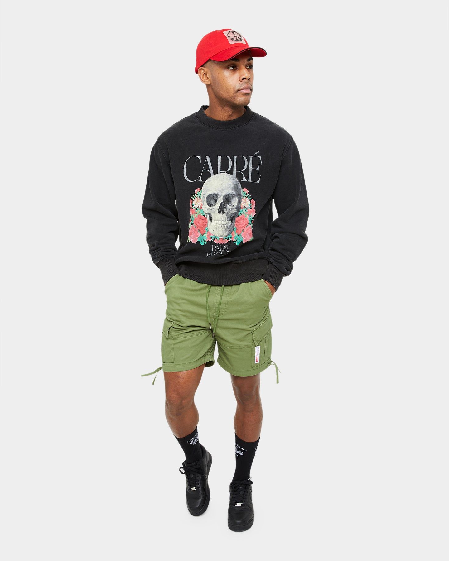 Carre Skull & Rose Vintage Crewneck Washed Black sold by Culture Kings product image thumbnail 2