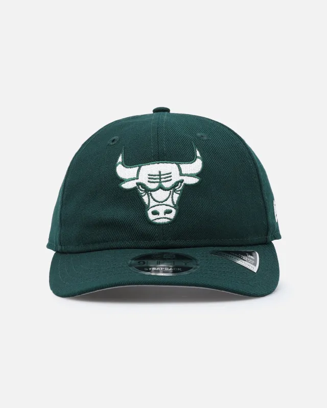 New Era Chicago Bulls 'Retro Crown Classic' 9FIFTY Retro Crown Strapback Dark Green sold by Culture Kings