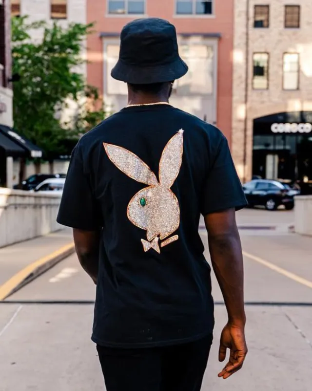 HUF X Playboy VVS Logo T-Shirt Black sold by Culture Kings