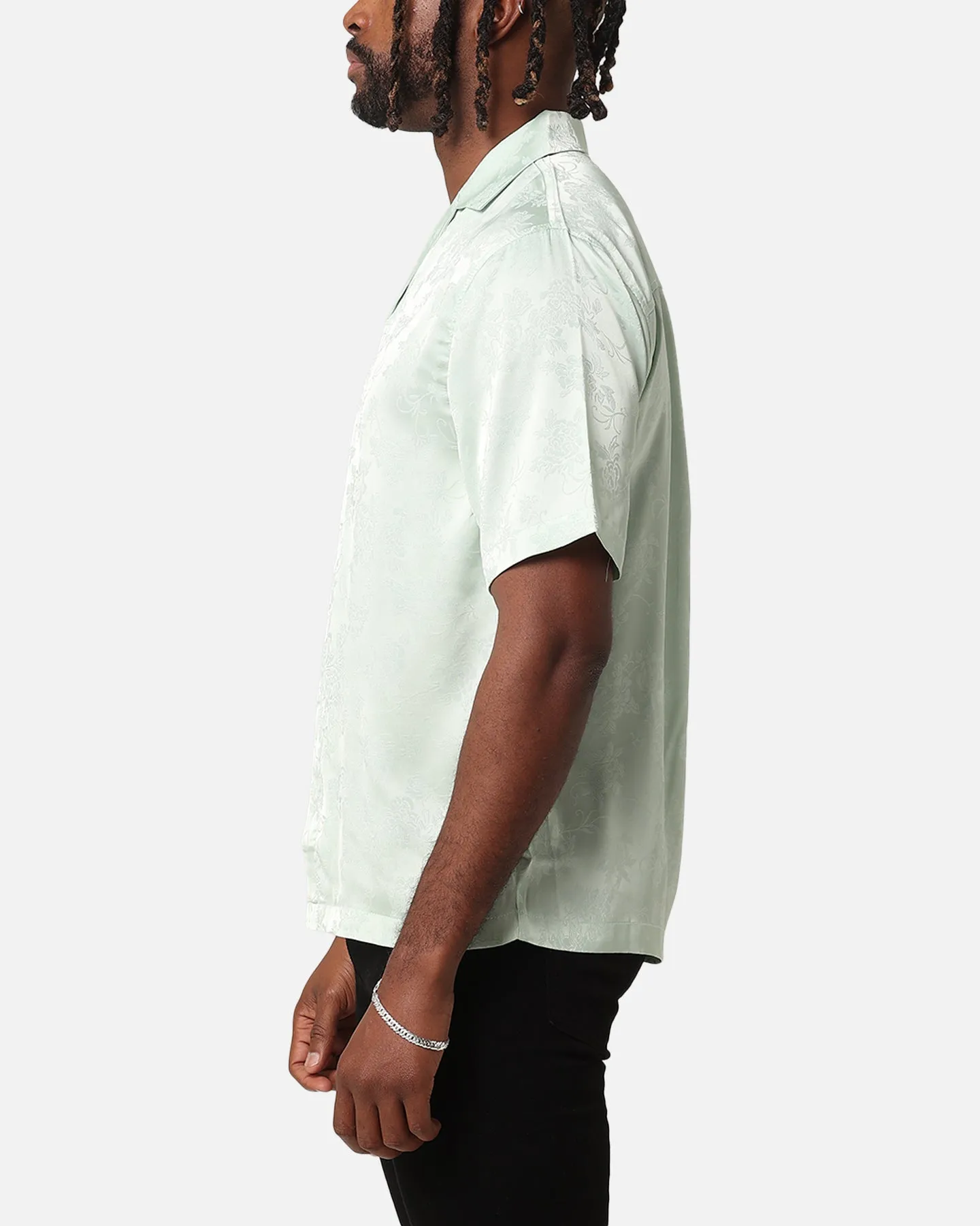 XXIII Carry Satin Button Up Shirt Sage Green sold by Culture Kings product image thumbnail 5