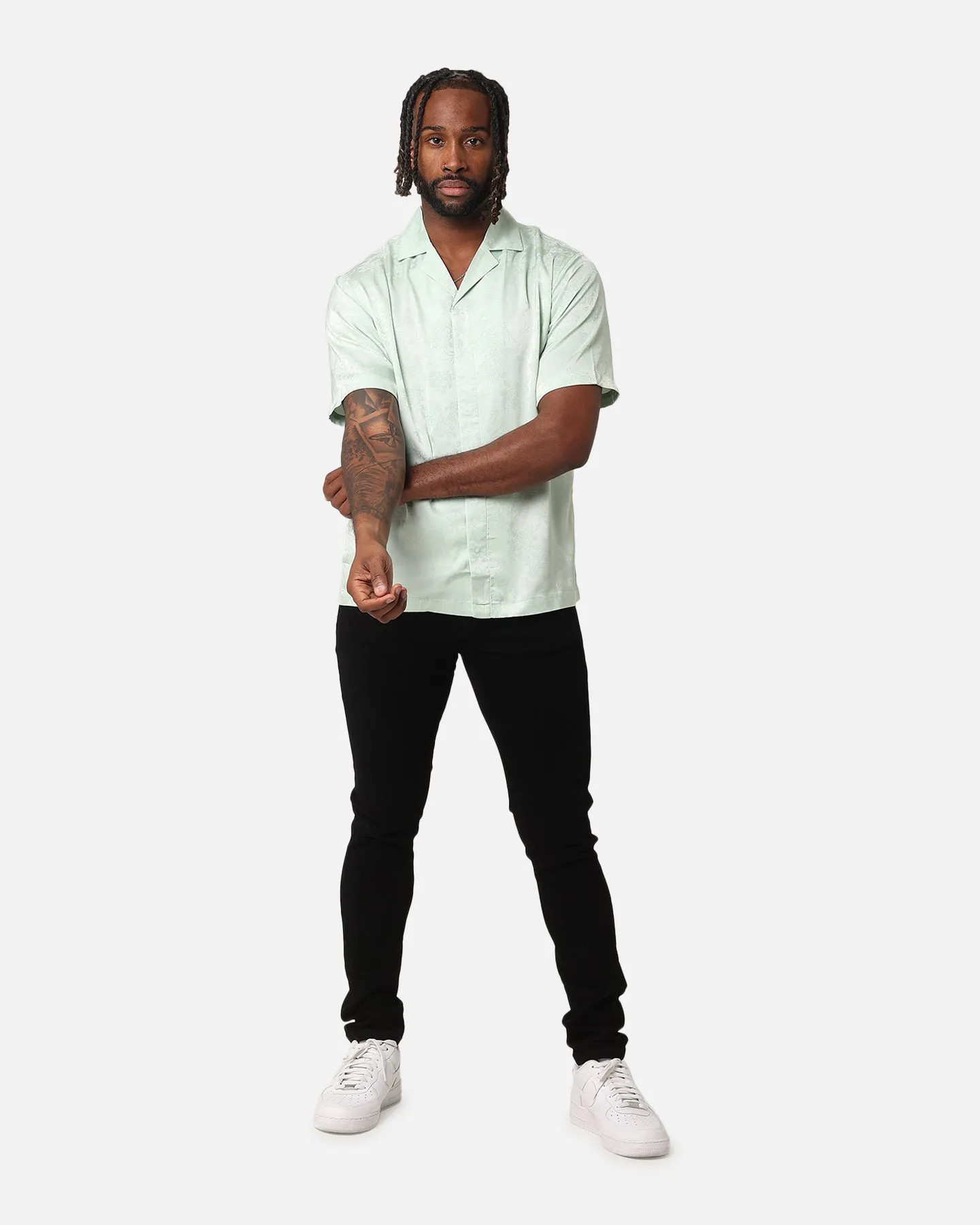 XXIII Carry Satin Button Up Shirt Sage Green sold by Culture Kings product image thumbnail 2
