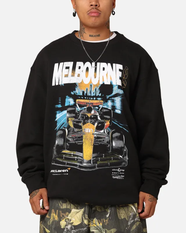 Mitchell & Ness X McLaren Oscar Piastri #81 Track Crewneck Faded Black sold by Culture Kings