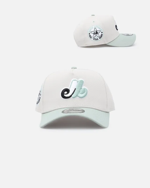 New Era Montreal Expos 'Sea Glass' 9FORTY A-Frame Snapback Stone/Green sold by Culture Kings