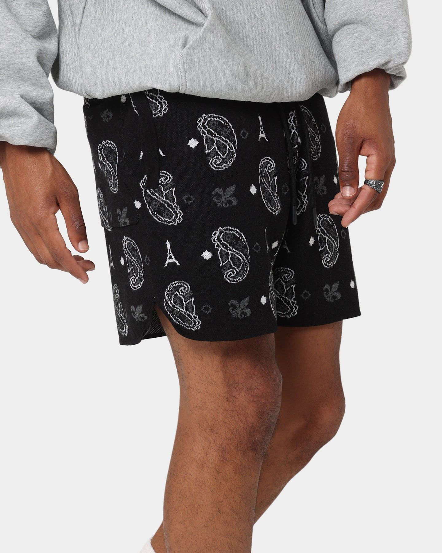 Carre Big Bandana Knitted Shorts Black sold by Culture Kings product image thumbnail 3