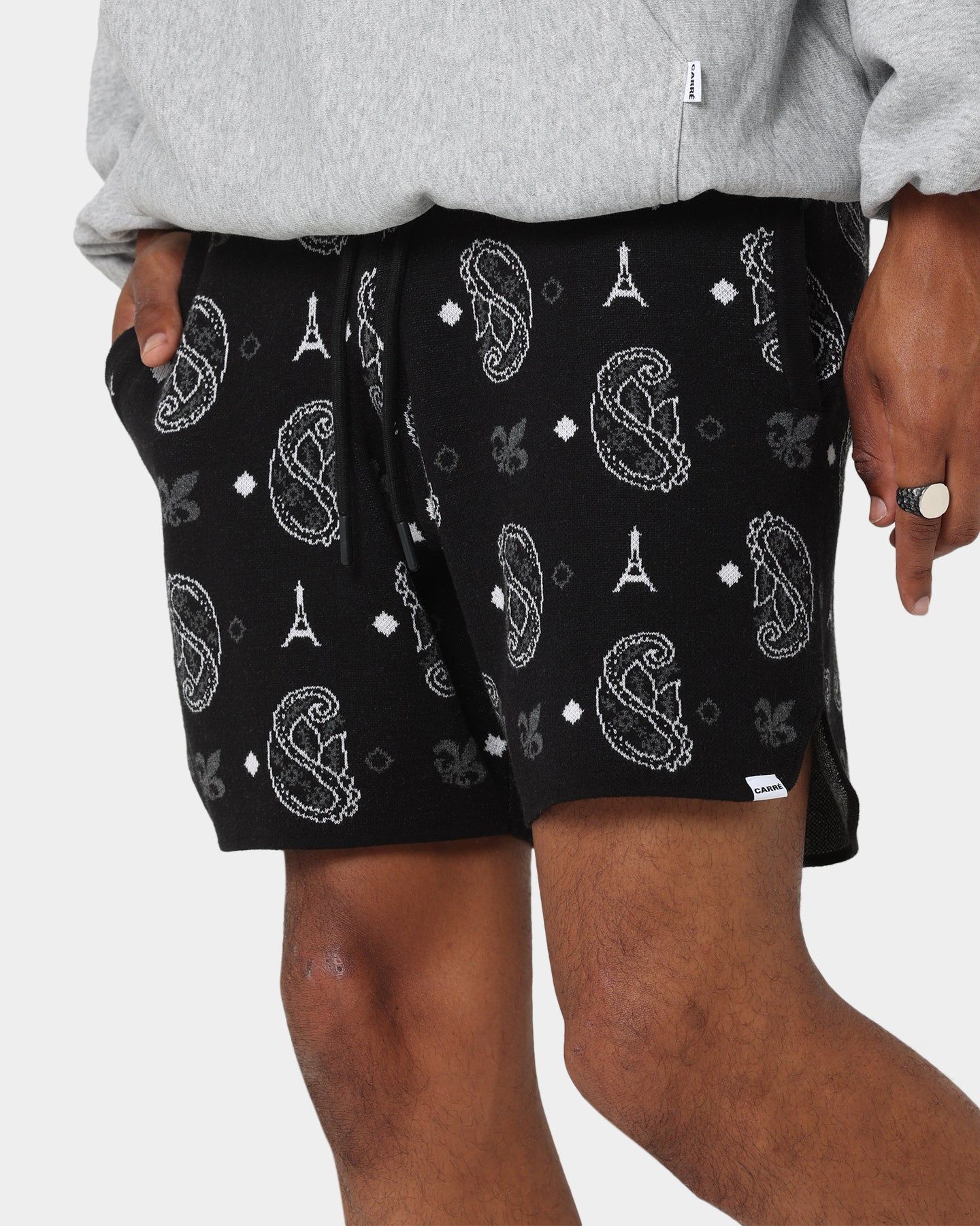 Carre Big Bandana Knitted Shorts Black sold by Culture Kings product image thumbnail 4