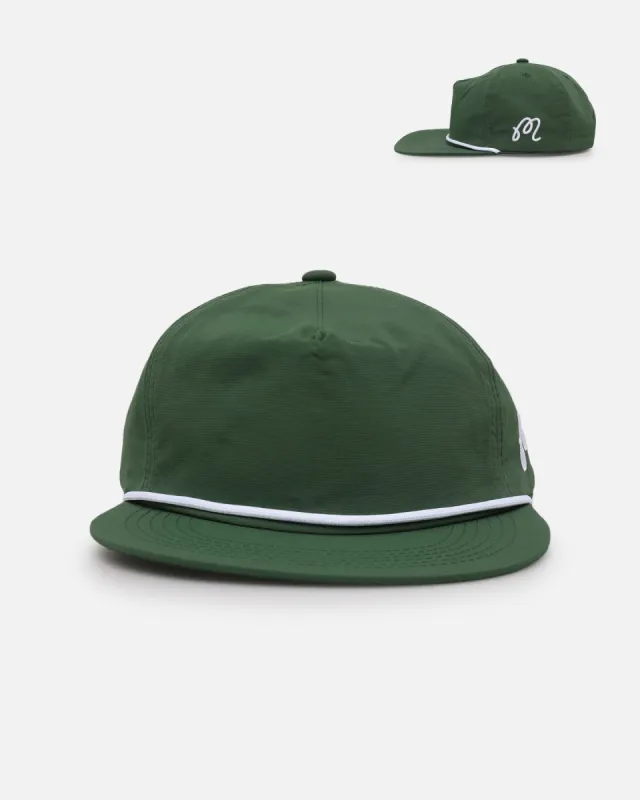 Malbon Nylon Structured Rope Snapback Evergreen/White sold by Culture Kings
