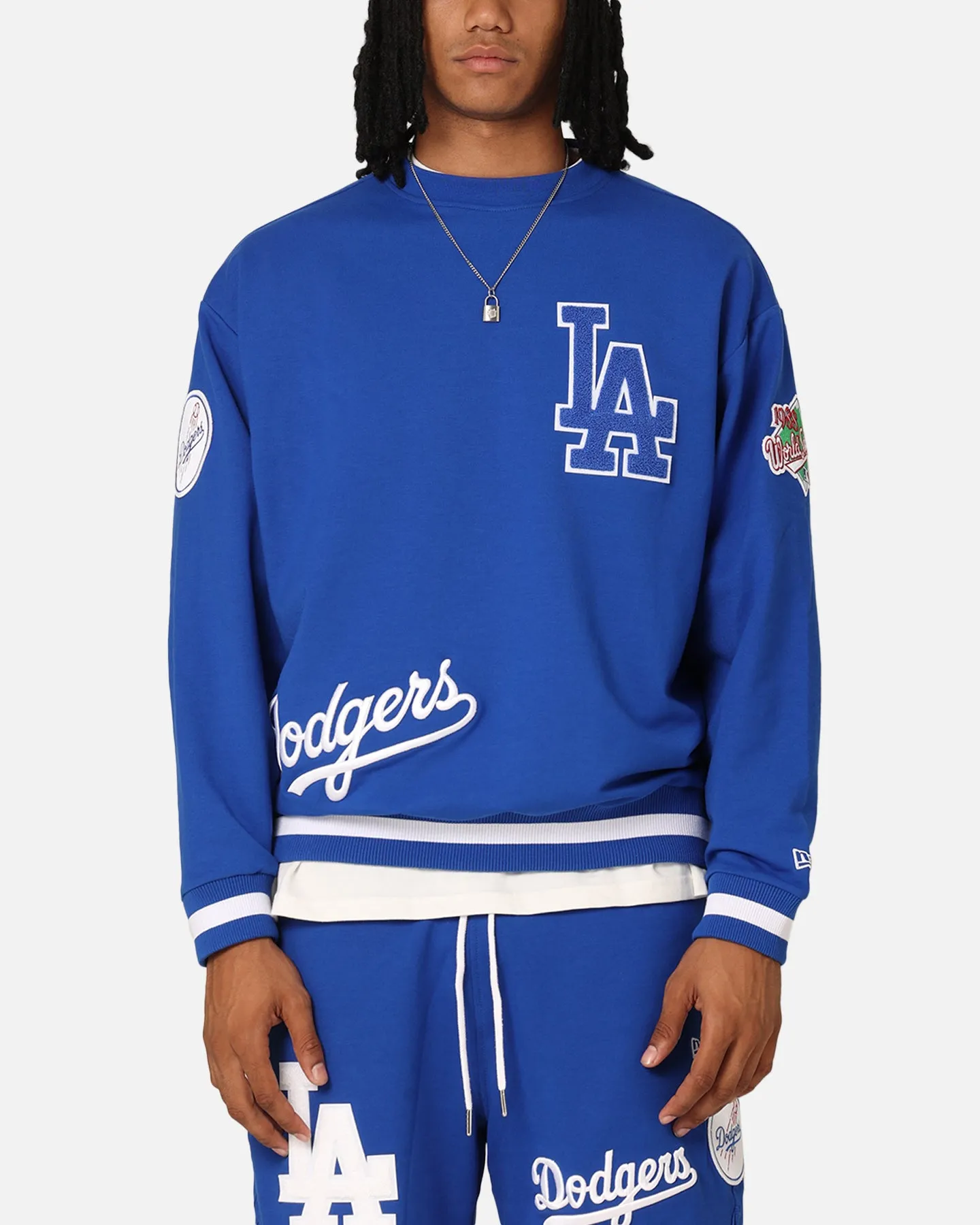 New Era Los Angeles Dodgers Sweater Bright Royal sold by Culture Kings