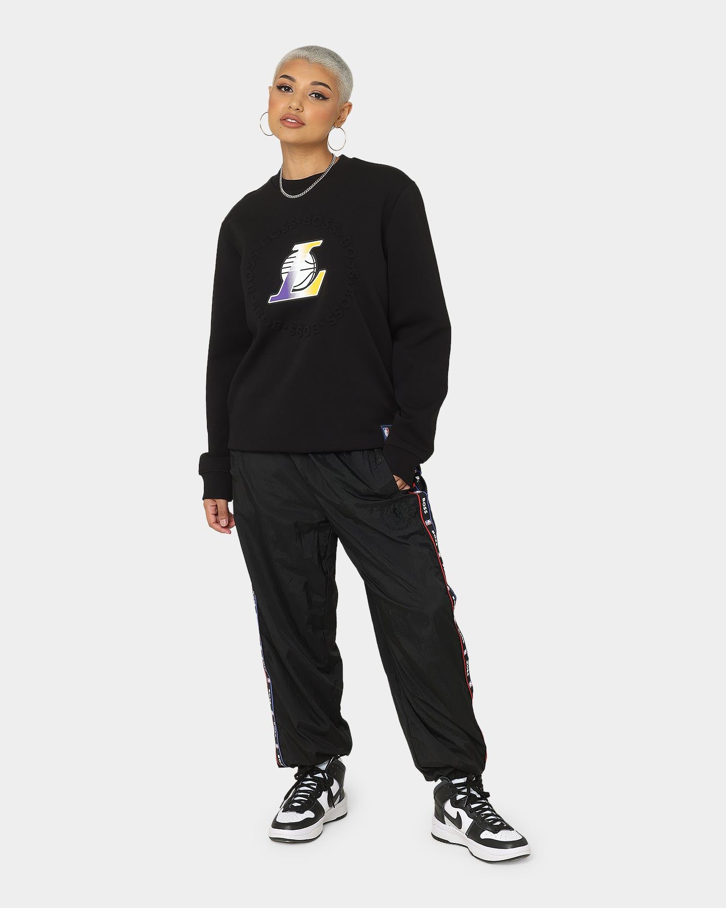 Hugo Boss Hugo Boss X NBA Basic Los Angeles Lakers Crewneck Sweatshirt Black sold by Culture Kings product image thumbnail 2