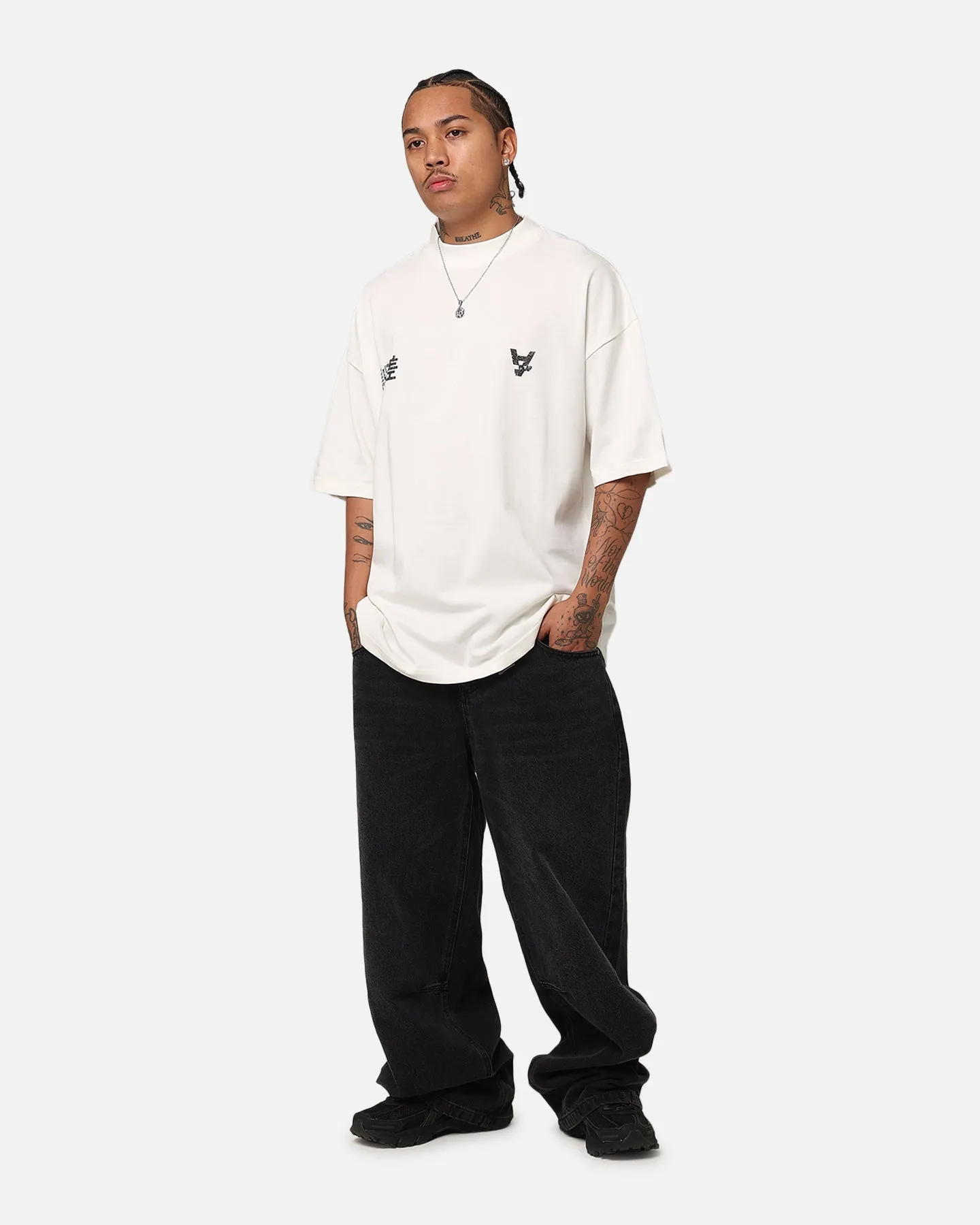 The Anti Order Oni Mockneck T-Shirt Off White sold by Culture Kings product image thumbnail 4