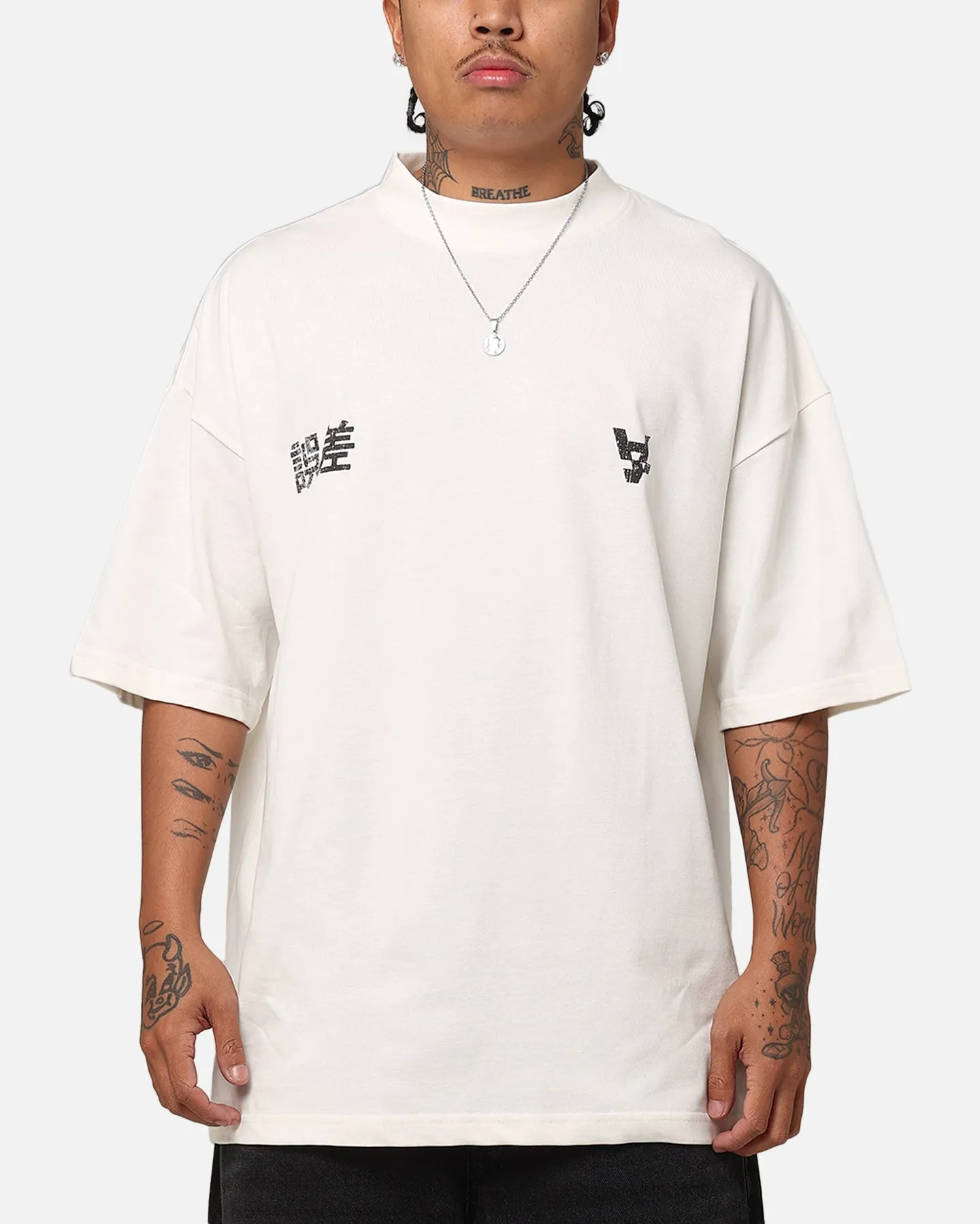 The Anti Order Oni Mockneck T-Shirt Off White sold by Culture Kings product image thumbnail 2