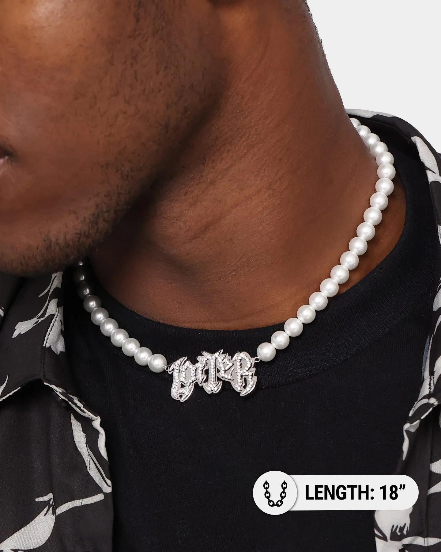 Loiter Pearl Choker Necklace Silver/White sold by Culture Kings product image thumbnail 3