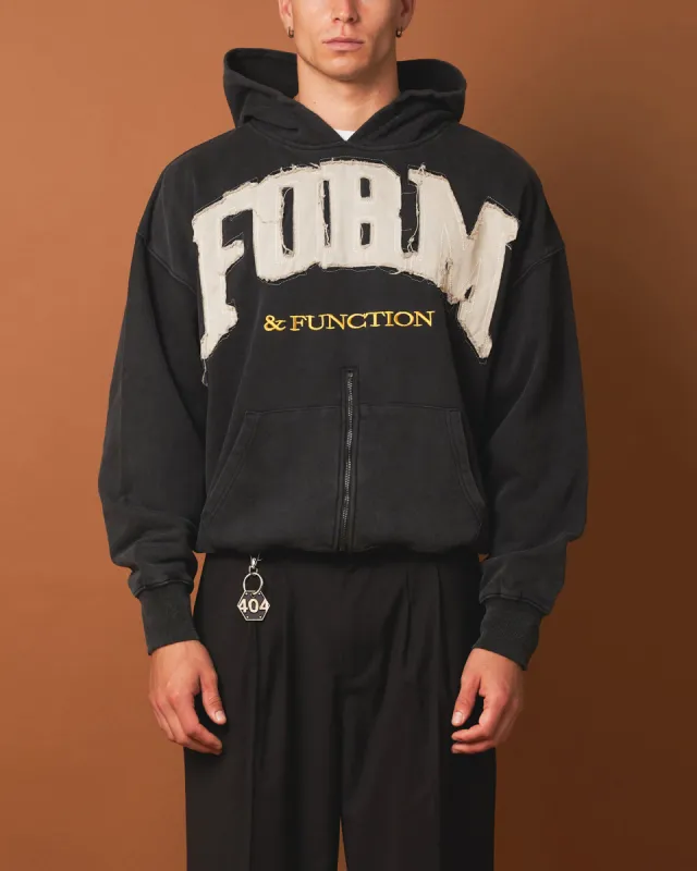 404 Bottom Zip Form Hoodie Washed Charcoal sold by Culture Kings
